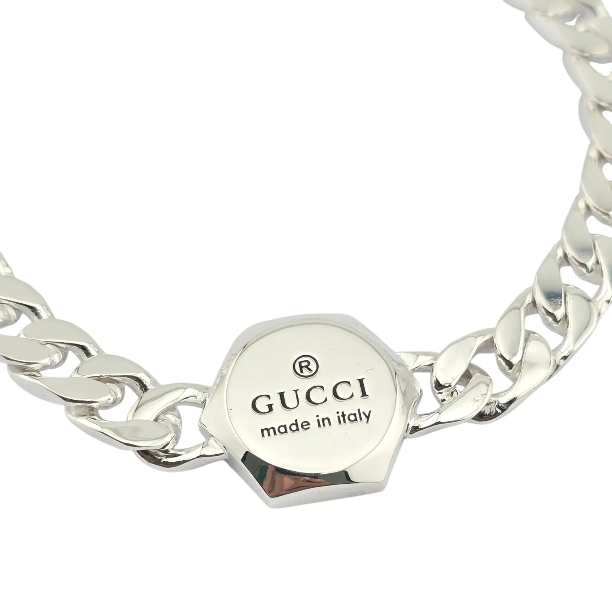 GUCCI GG Trademark Sterling Silver Bracelet GUCCI