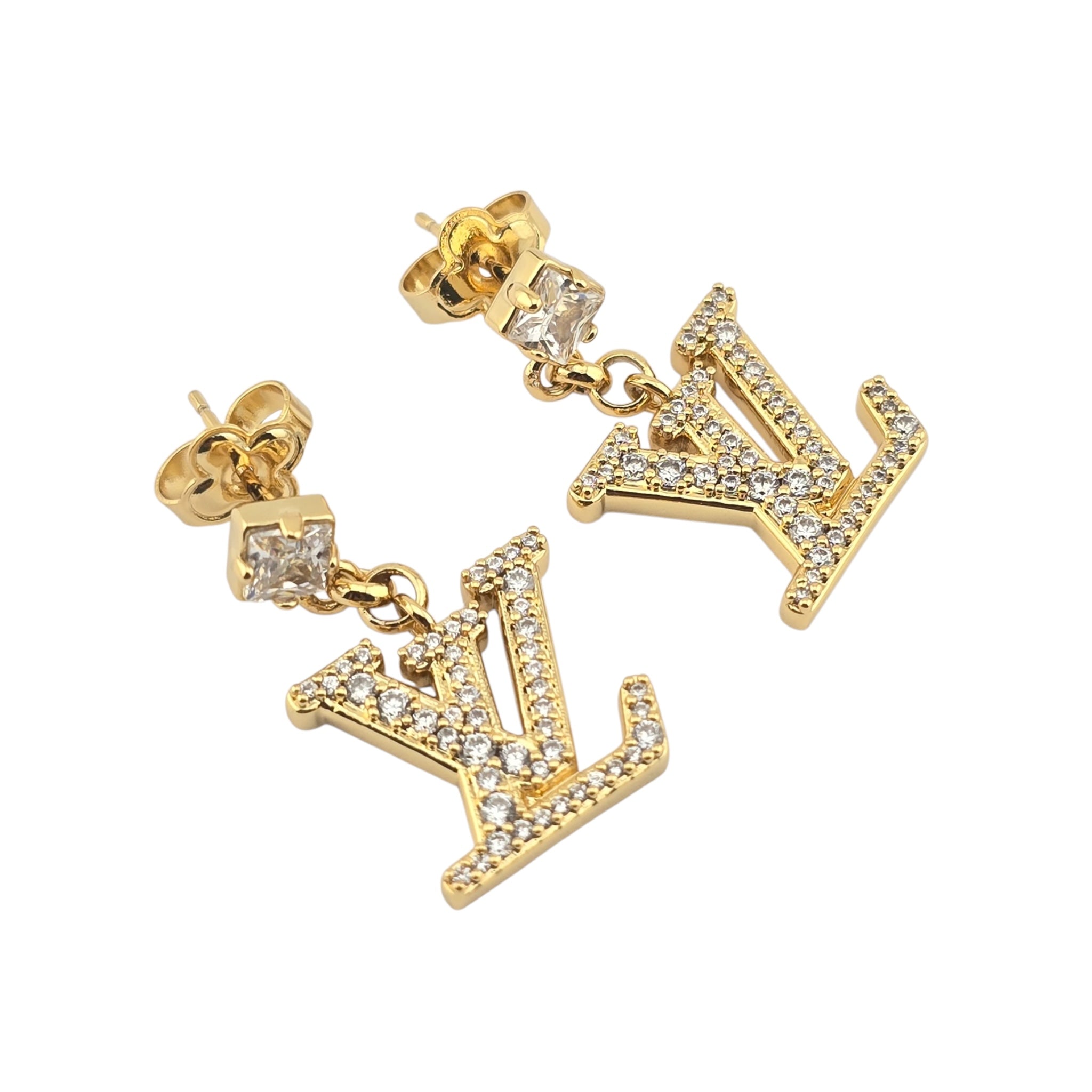 Louis Vuitton Lady LV Gold Earrings
