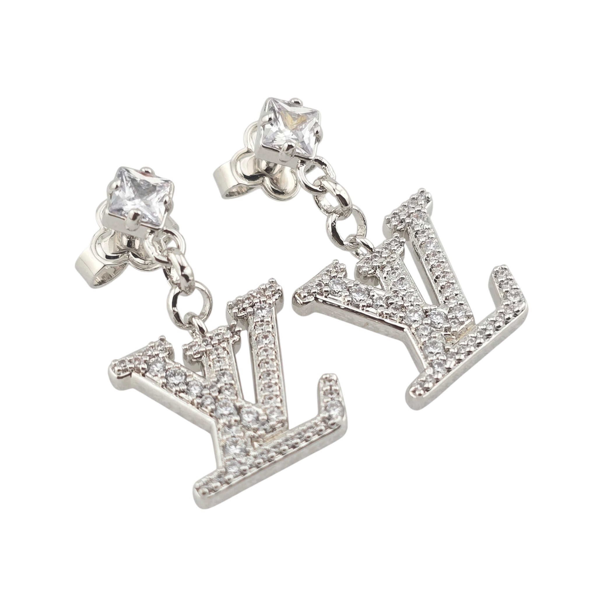 Louis Vuitton Lady LV Silver Earrings