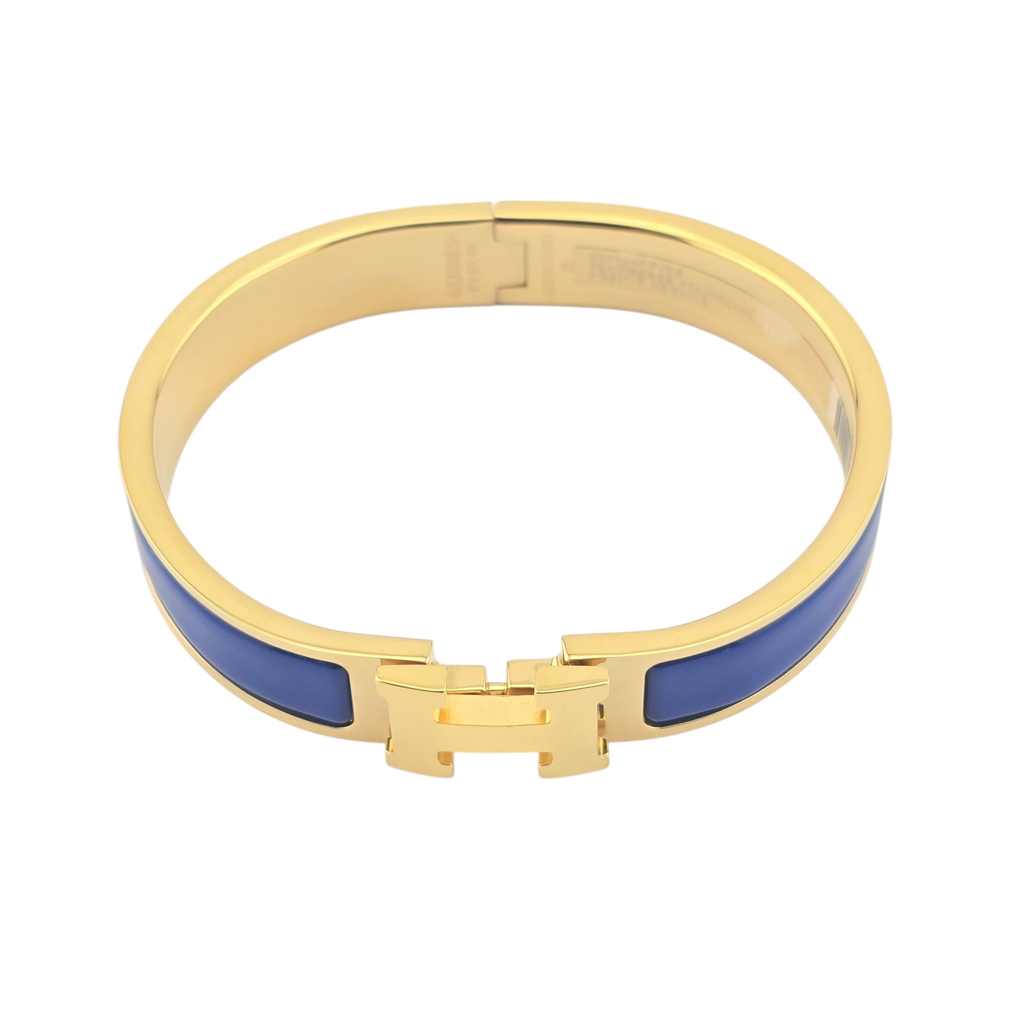 Hermes Clic H Bracelet Bleu Royal Gold GM