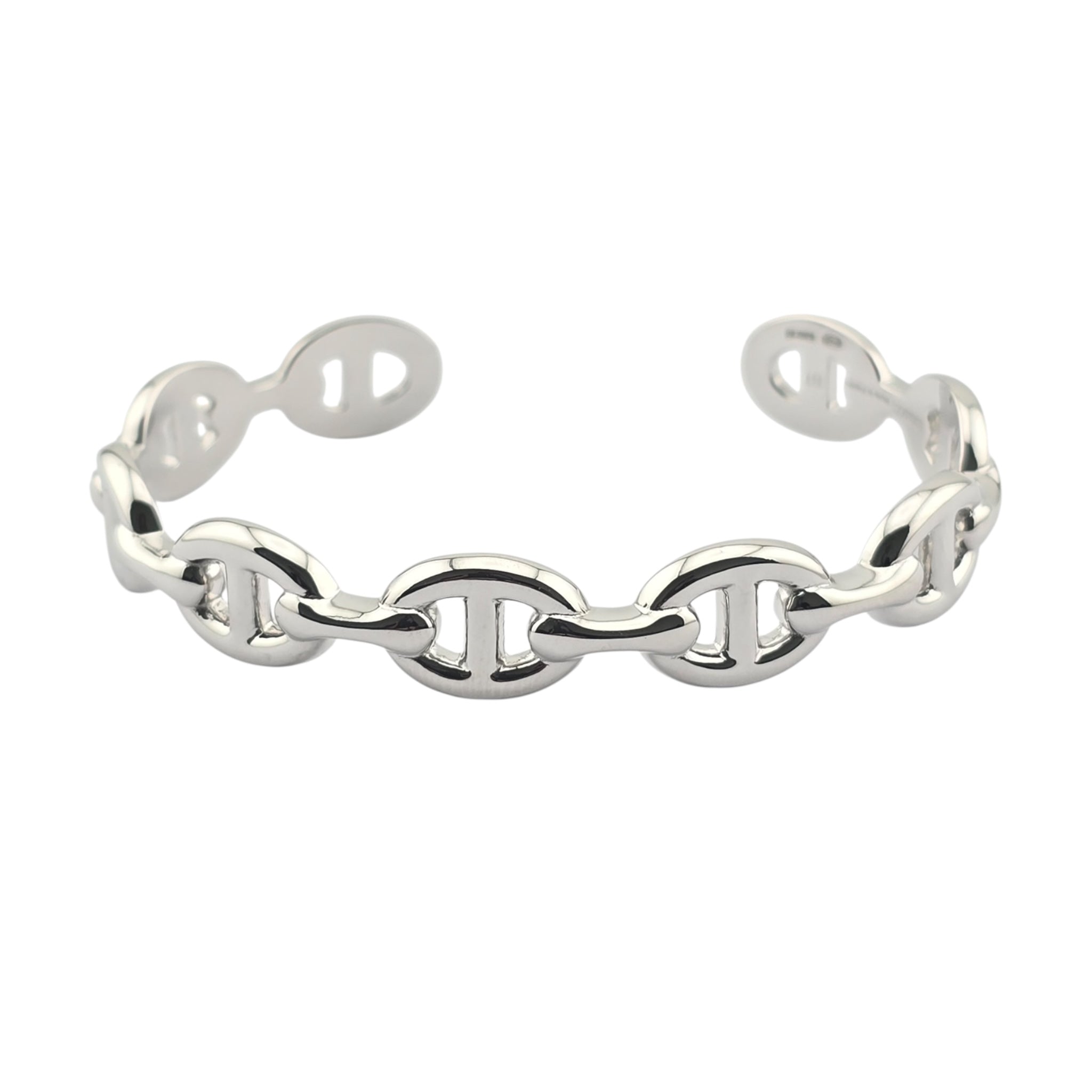 Hermes Chaine d'ancre Enchainee Silver Bracelet Medium - ST