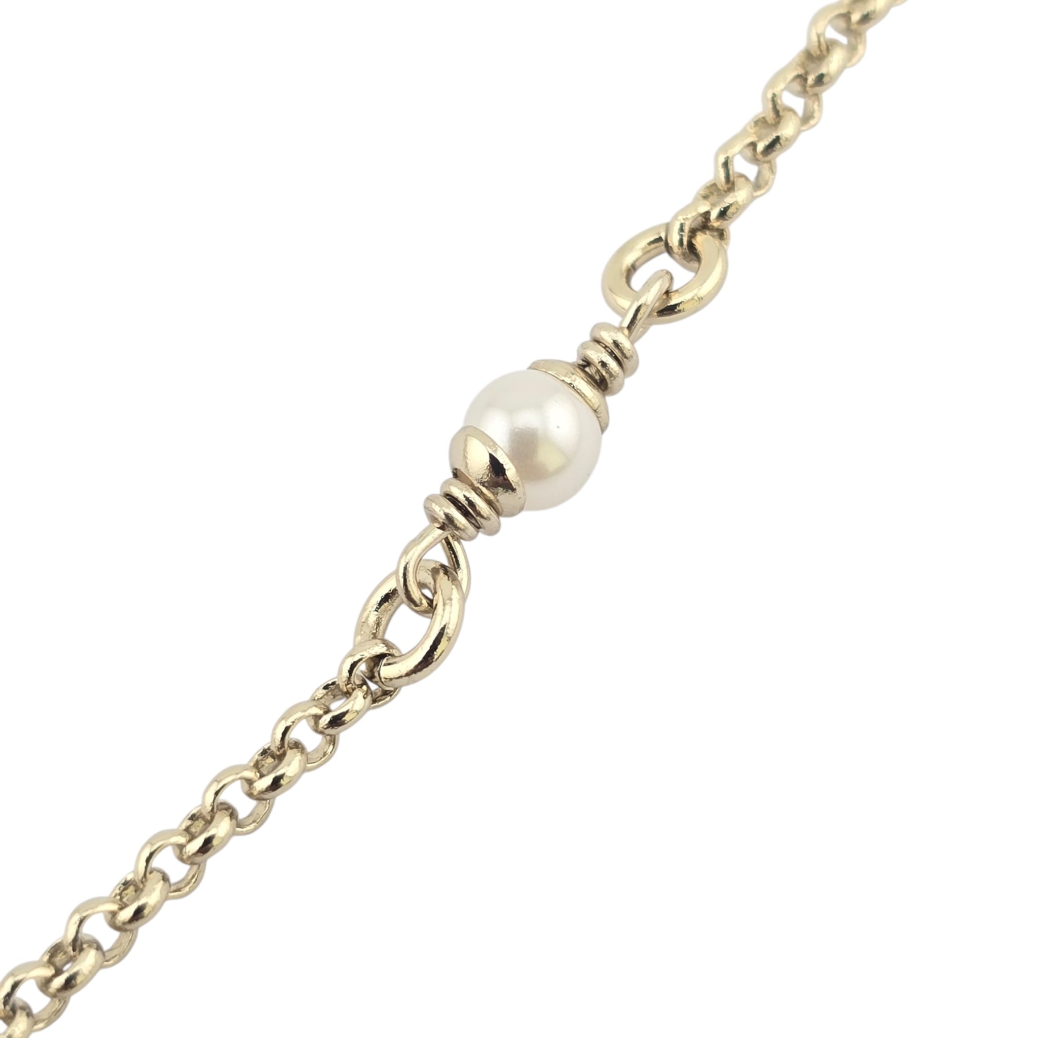 Chanel CC Gold Drop Pendant Necklace 2025