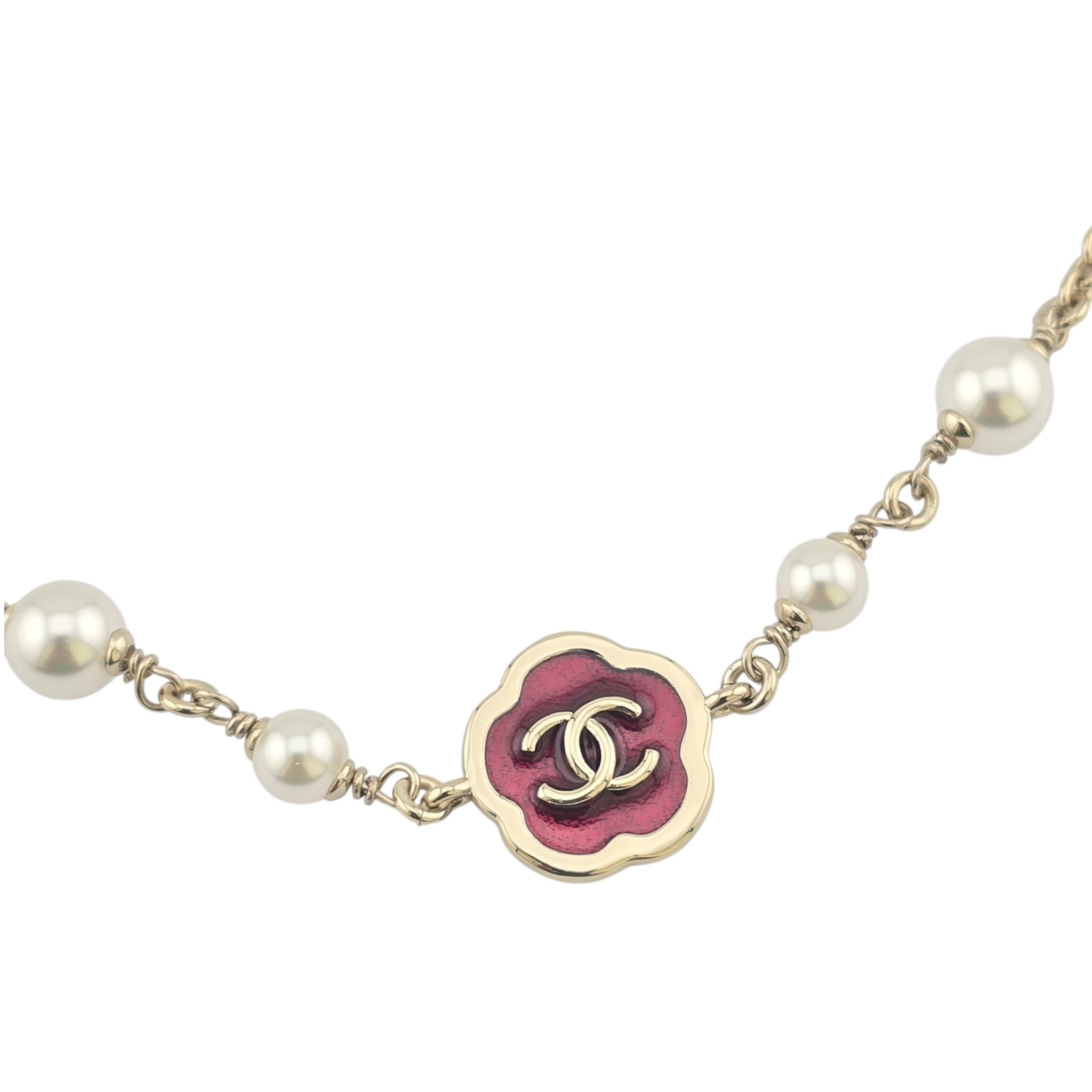 Chanel CC Red Pendant Necklace 2025