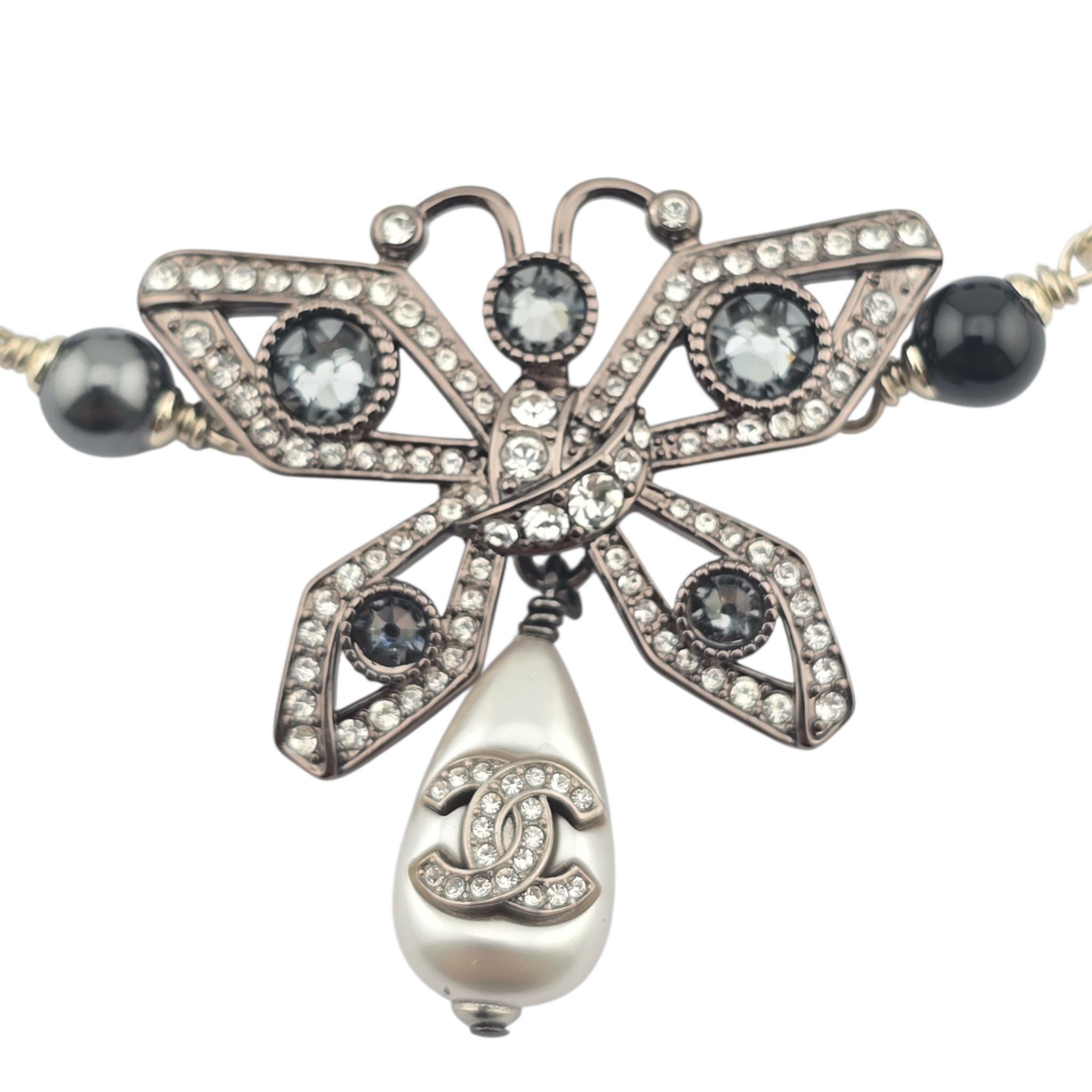 Chanel CC Butterfly Ruthenium Gold Bracelet B25