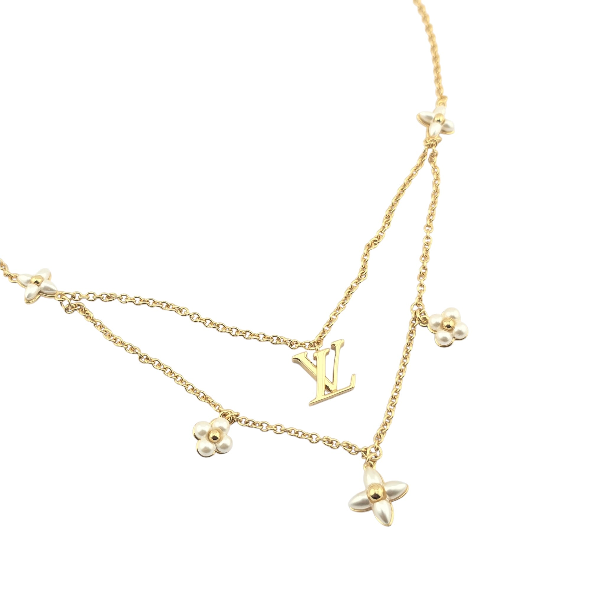 Louis Vuitton LV Floragram Gold Necklace LOUIS VUITTON