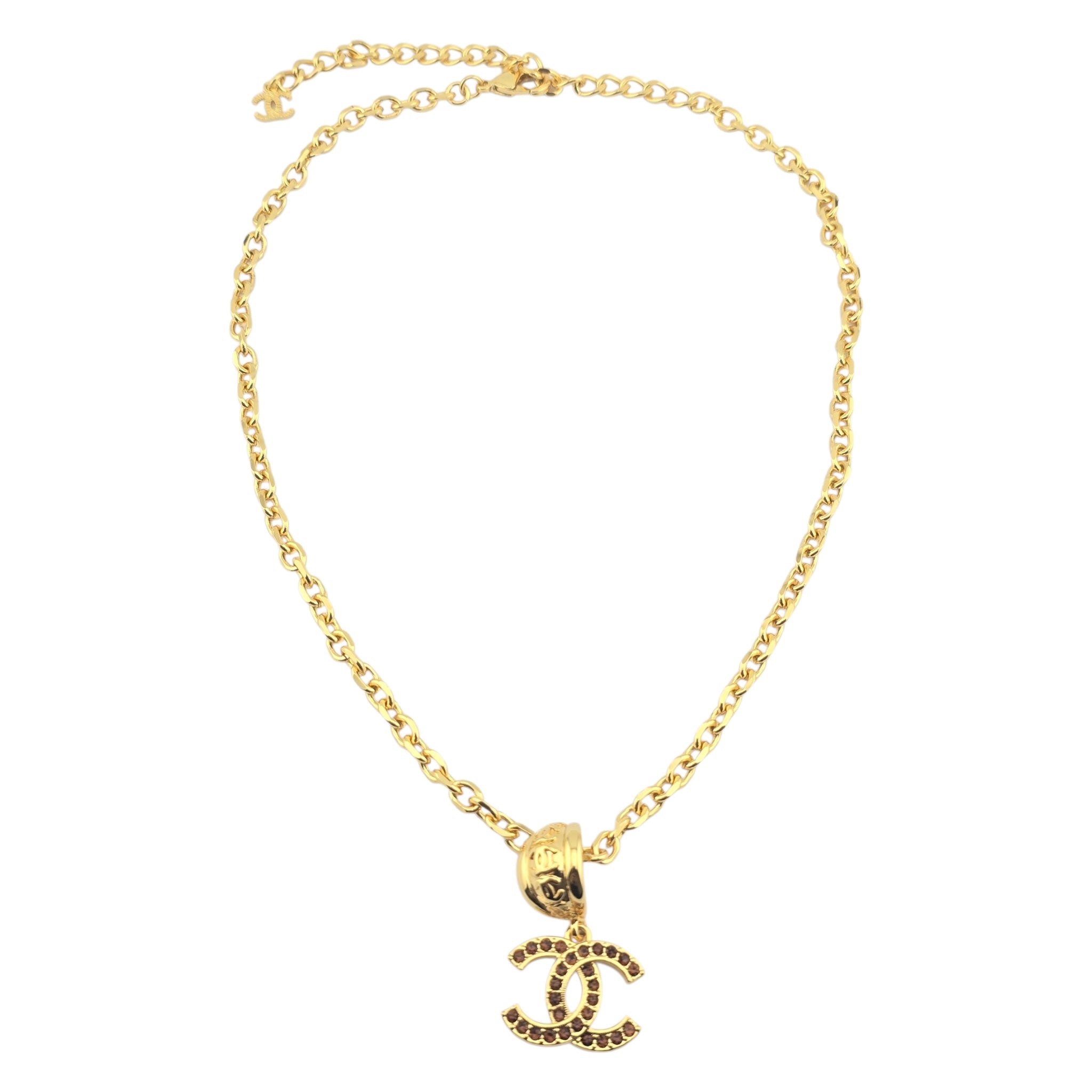 Chanel CC Gold Pendant Necklace 2025 CHANEL