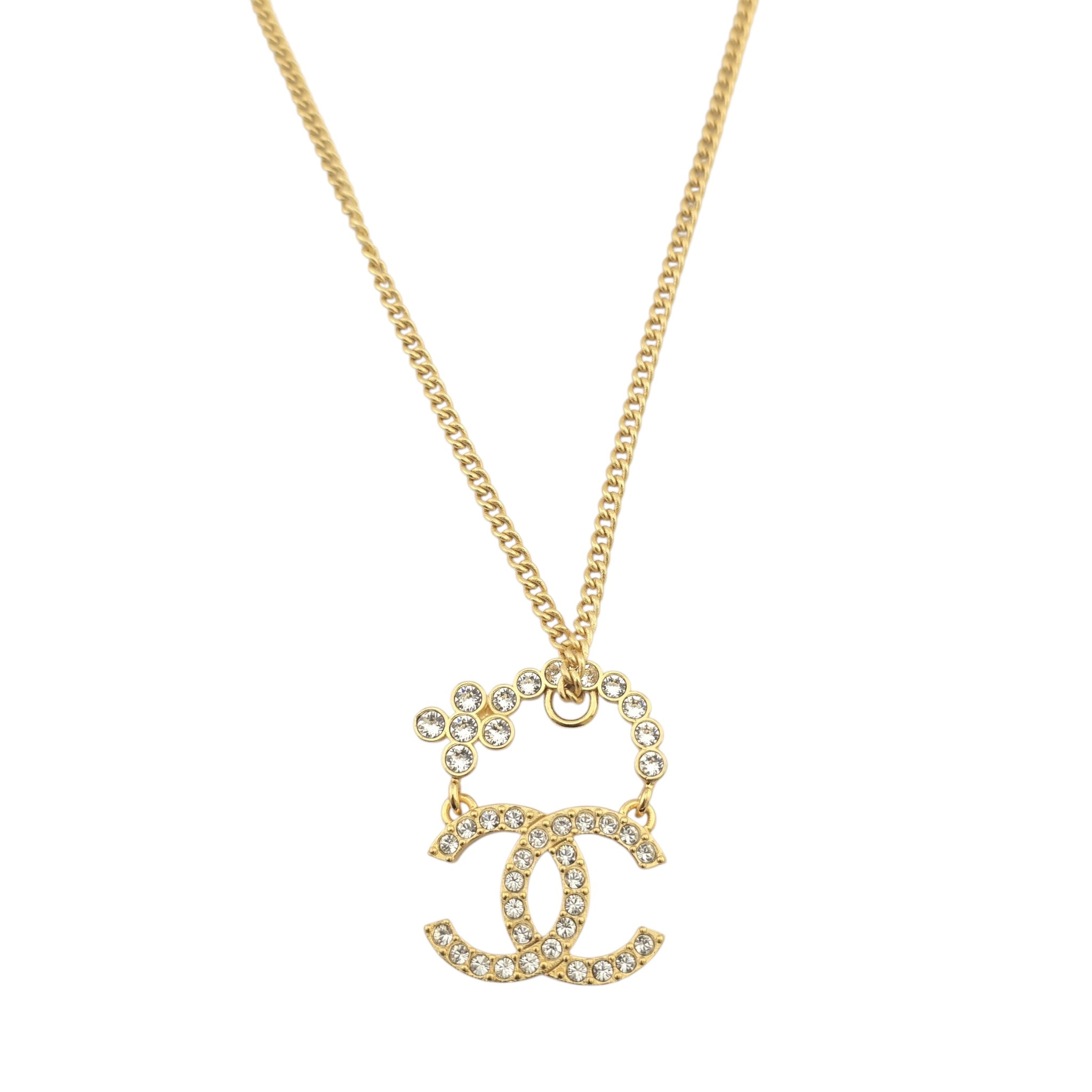 Chanel CC Gold Pendant Necklace 2023 CHANEL