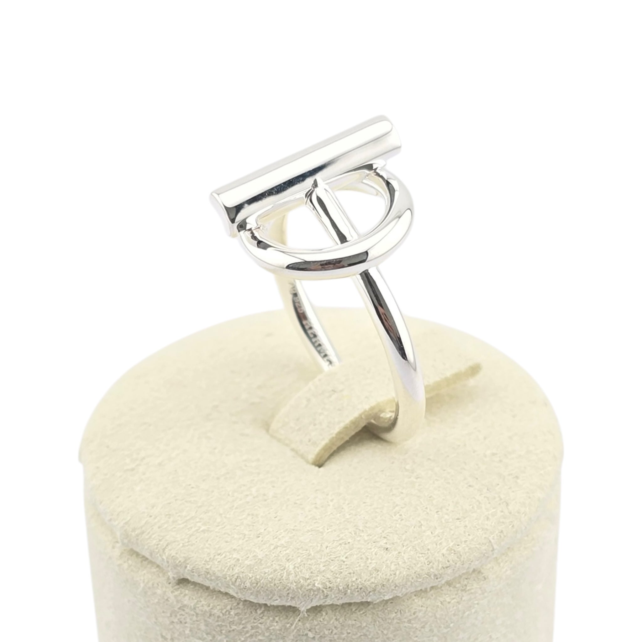 Hermes Echappee Silver Ring, medium model HERMES
