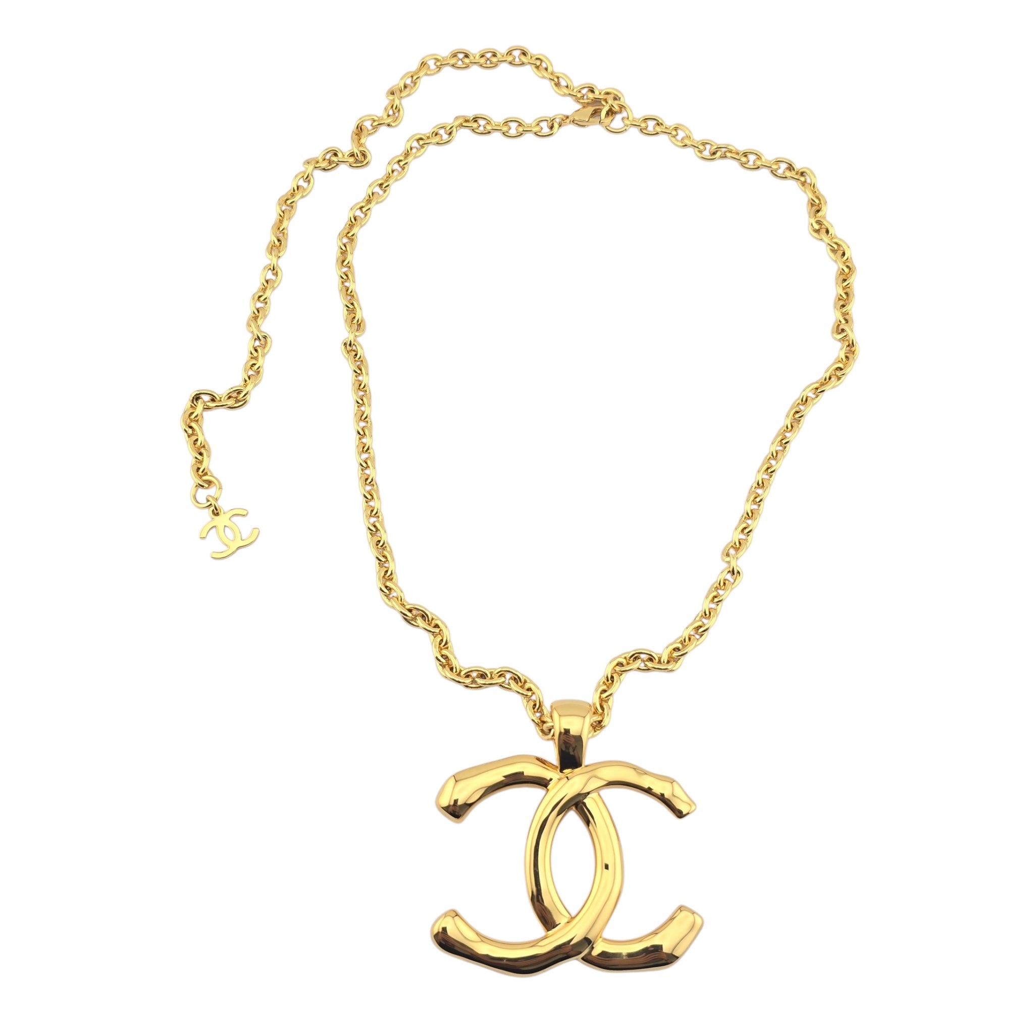 Chanel CC Gold Large Pendant Necklace 2023 CHANEL