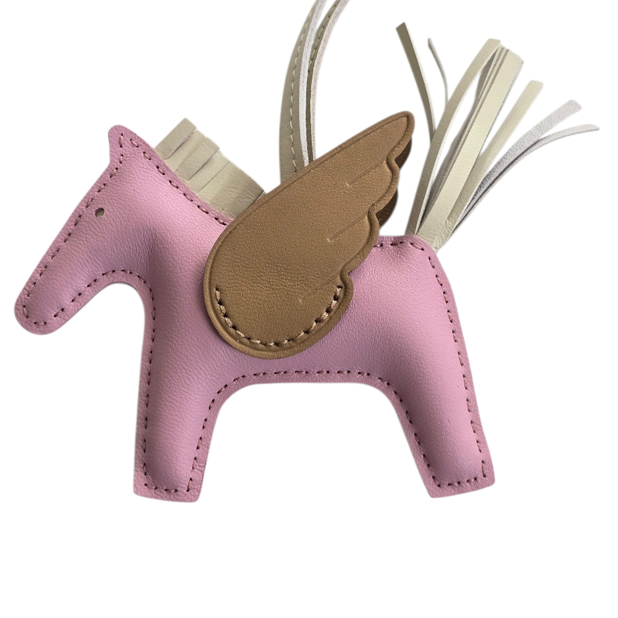 Hermes Rodeo Pegase PM Bag Charm Mauve Sylvestre/Craie/Chai HERMES