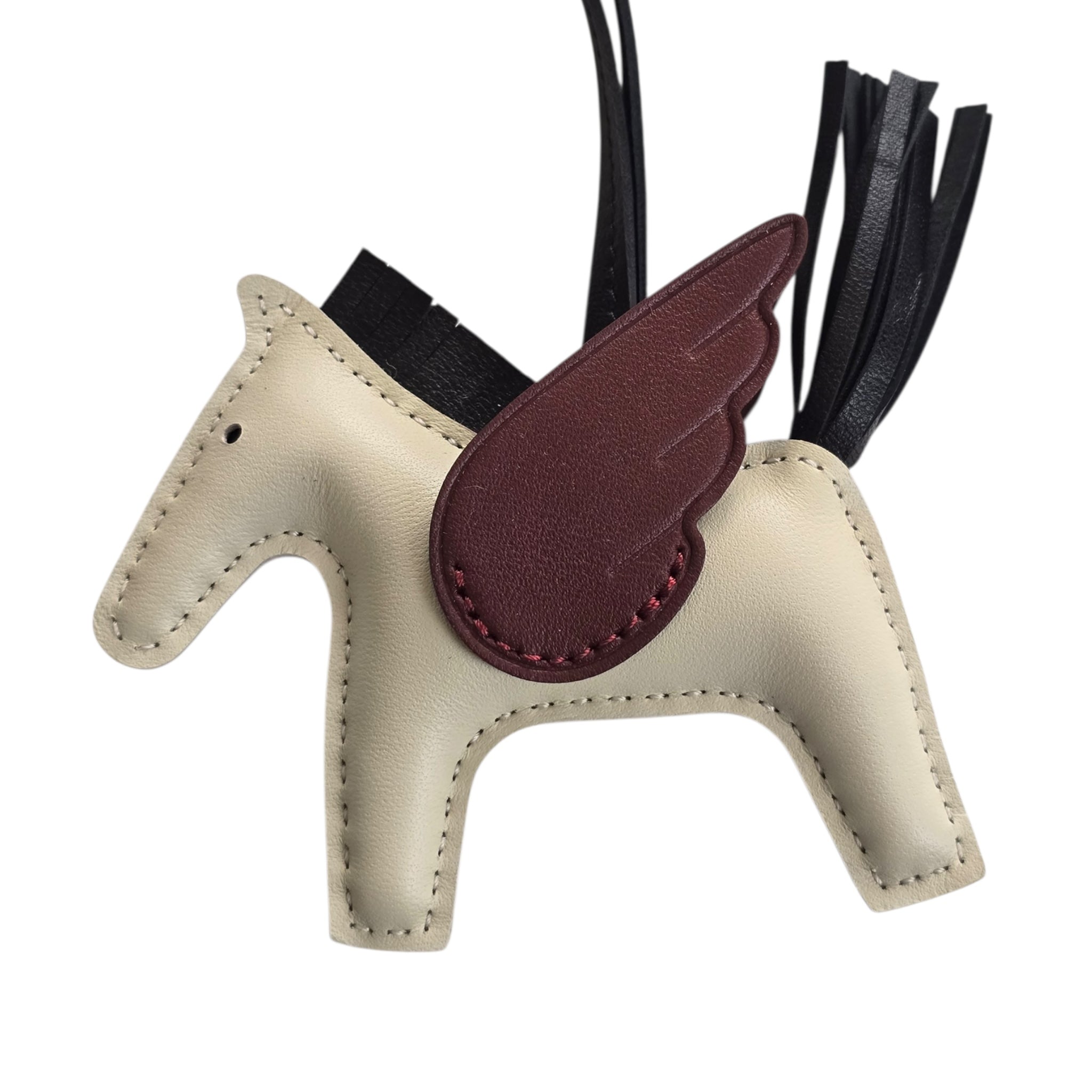 Hermes Rodeo Pegase PM Bag Charm Black/Craie/Rouge H HERMES
