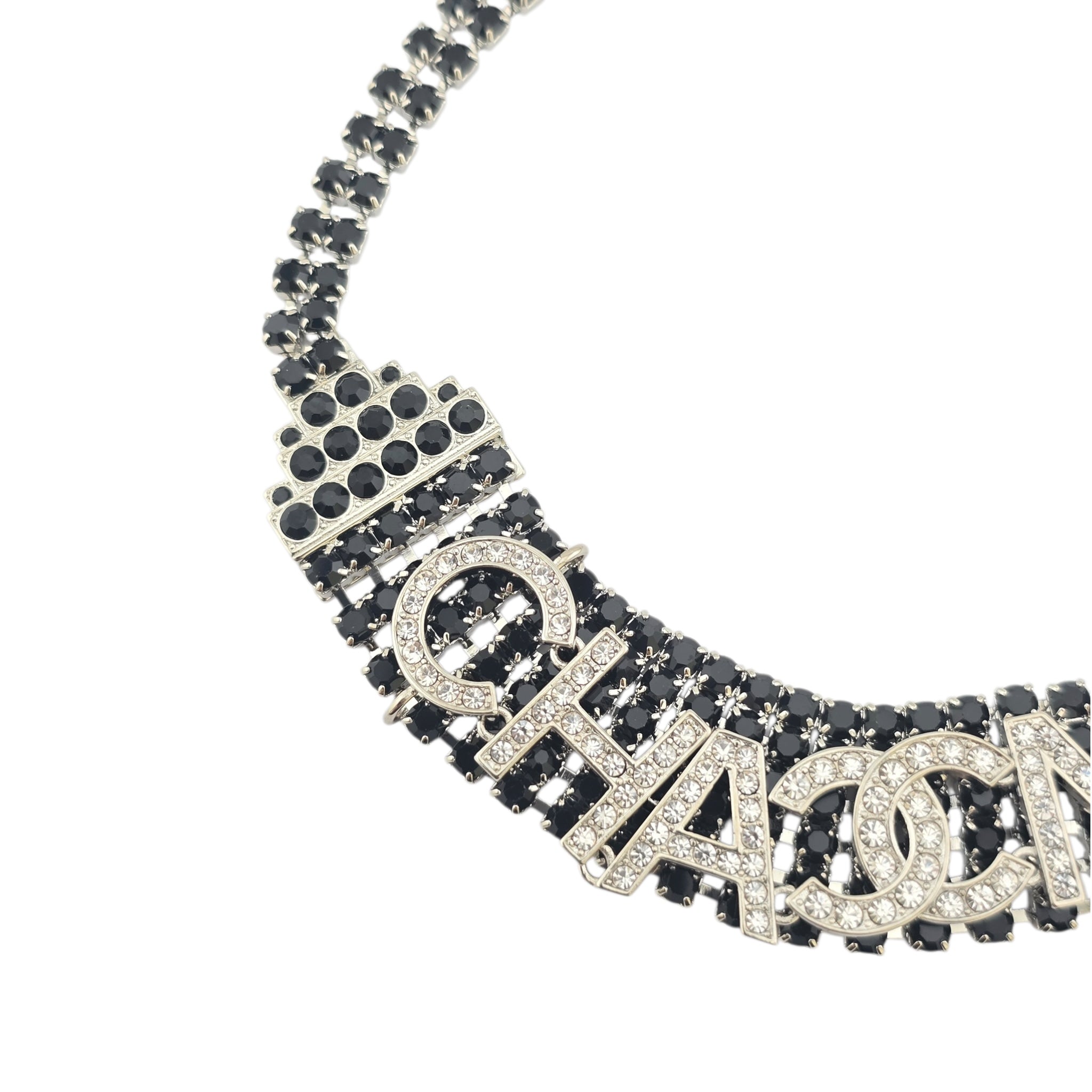 Chanel CC Black Crystal Choker Necklace 2020 CHANEL