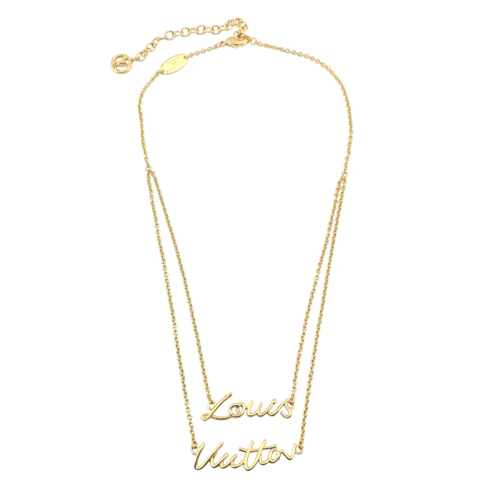 Louis Vuitton LV Script Necklace LOUIS VUITTON