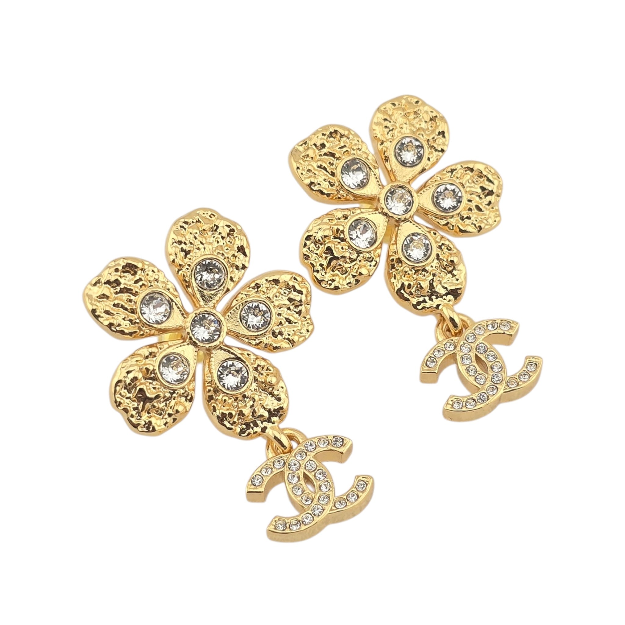 Chanel CC Gold Floral Earrings 26C 2026