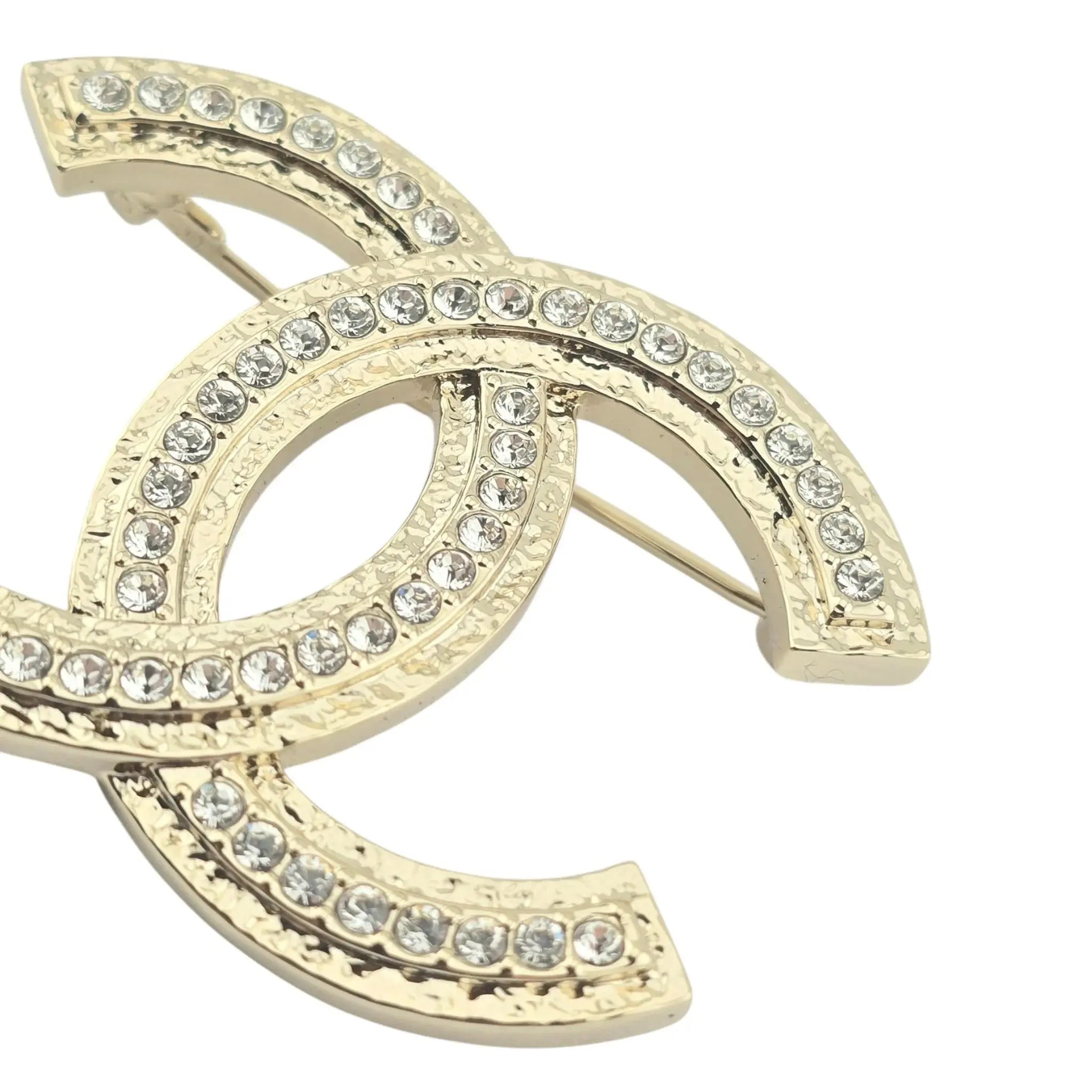 Chanel CC Gold Crystals Brooch 2023 CHANEL