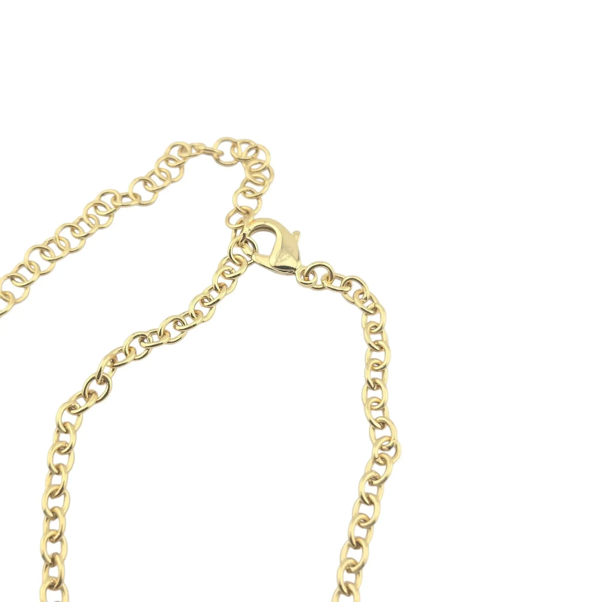 Chanel CC Gold Crystal Enamel Necklace 2024 CHANEL