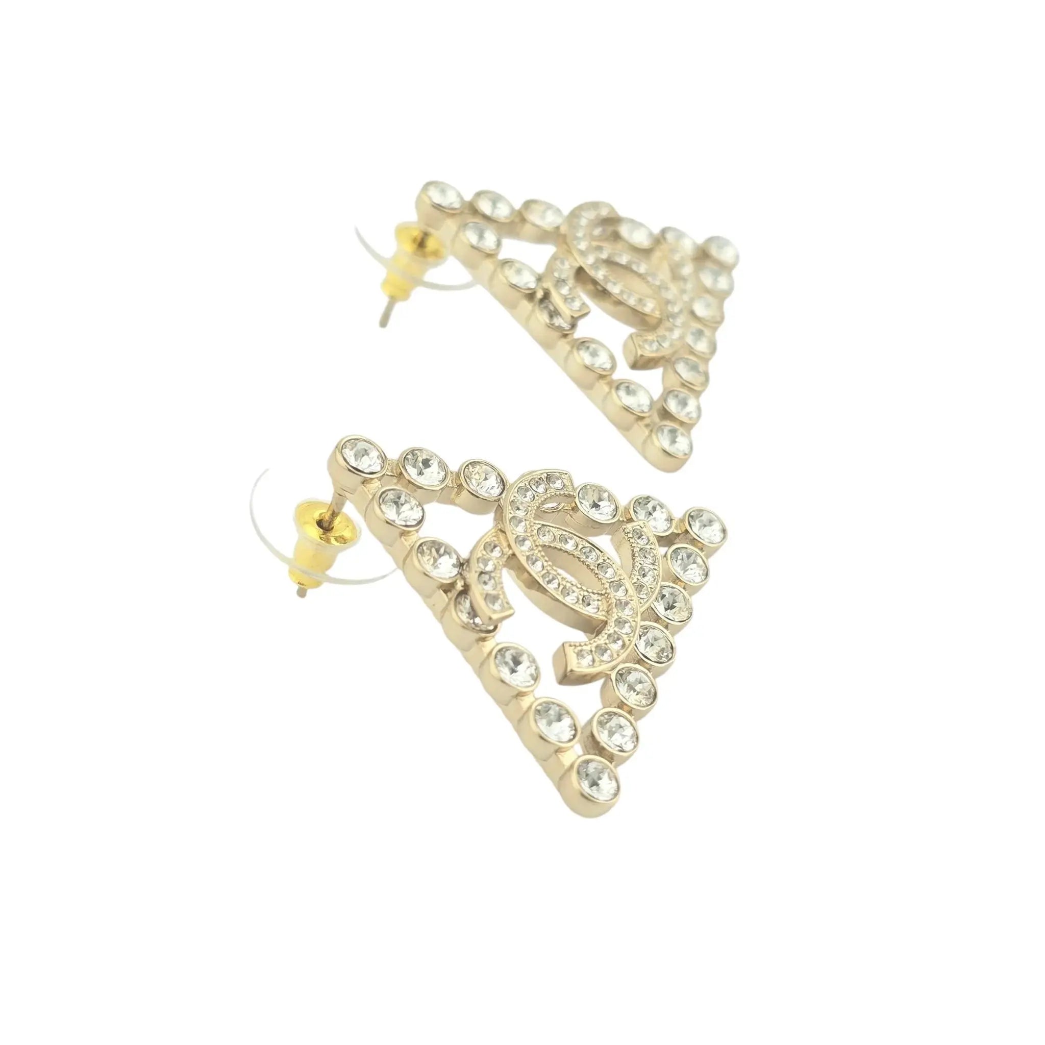 Chanel CC Triangle Crystal Earrings 2023 CHANEL