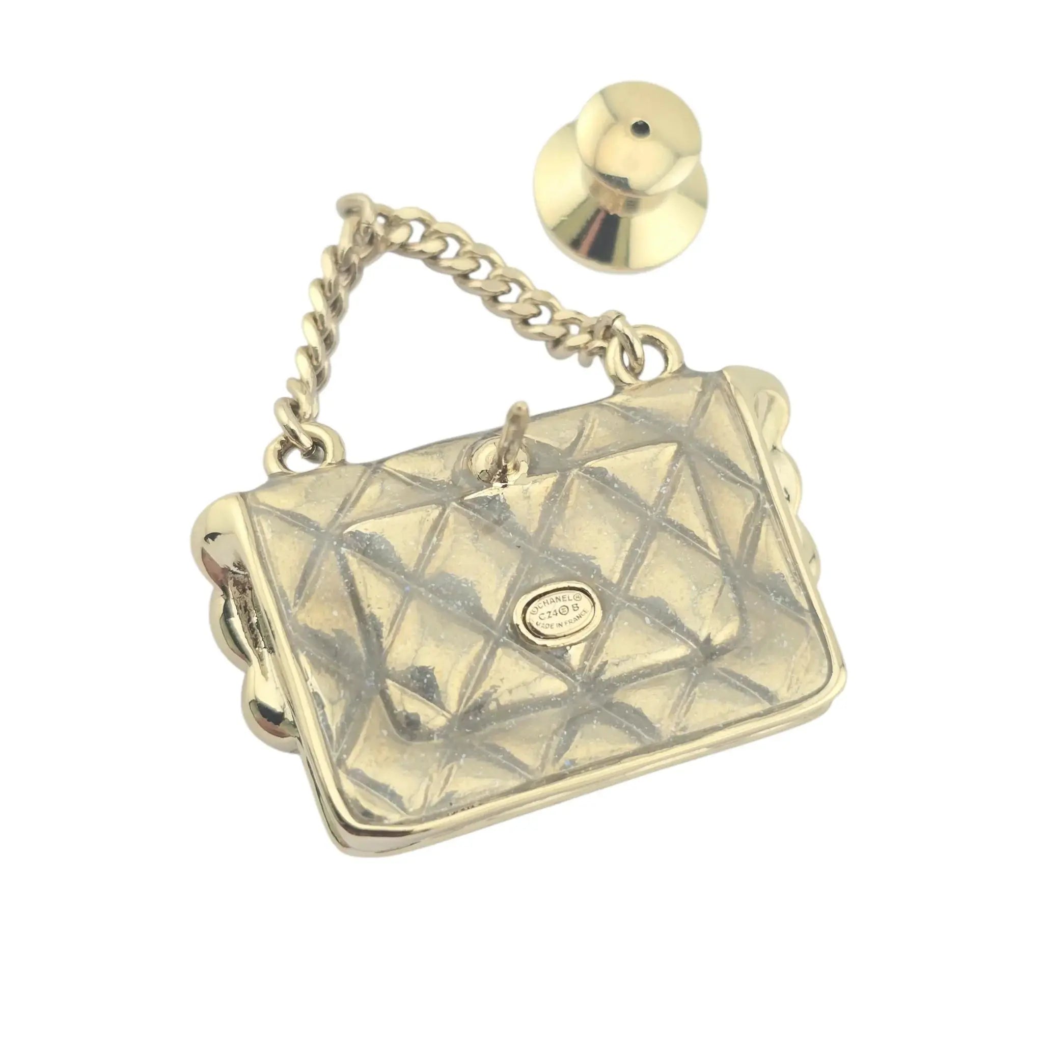 Chanel CC Matelasse Bag Pin Brooch 2024 CHANEL