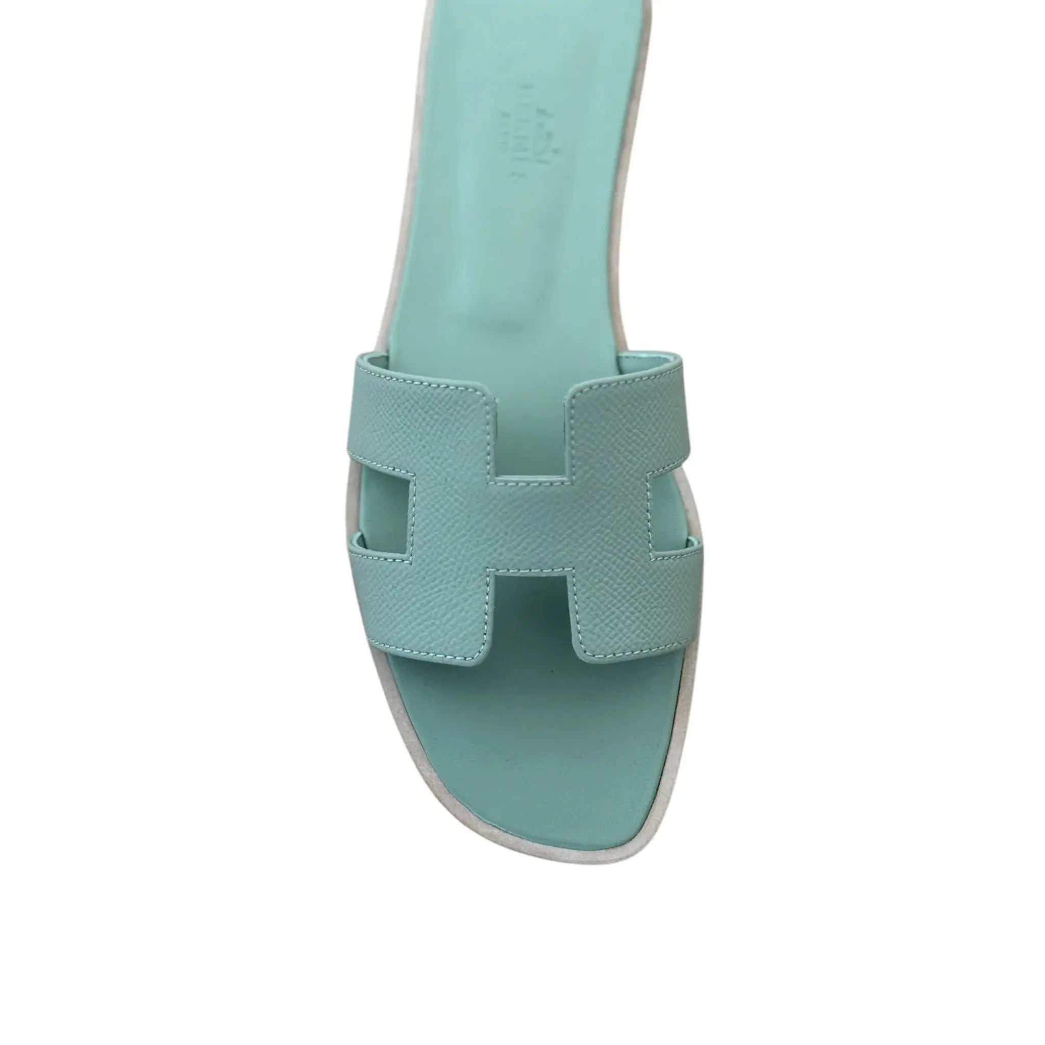 Hermes Oran Sandal Epsom Vert Jade Epsom 39 UK6 HERMES