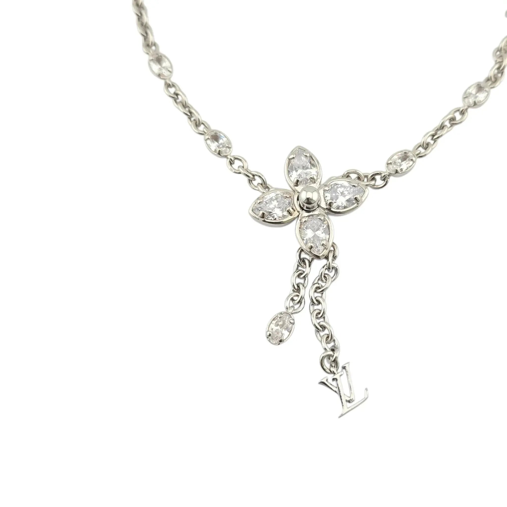 Louis Vuitton LV Silver Crystal Choker Necklace LOUIS VUITTON