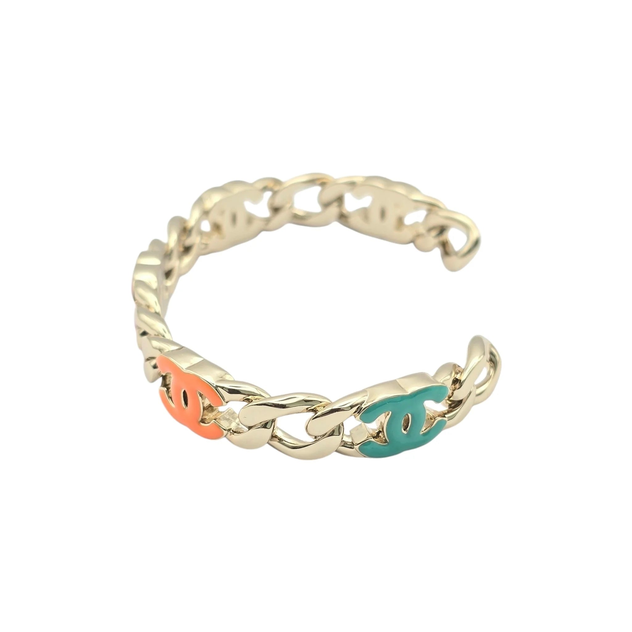 Chanel CC Enamel Chain Multicolour Cuff CHANEL