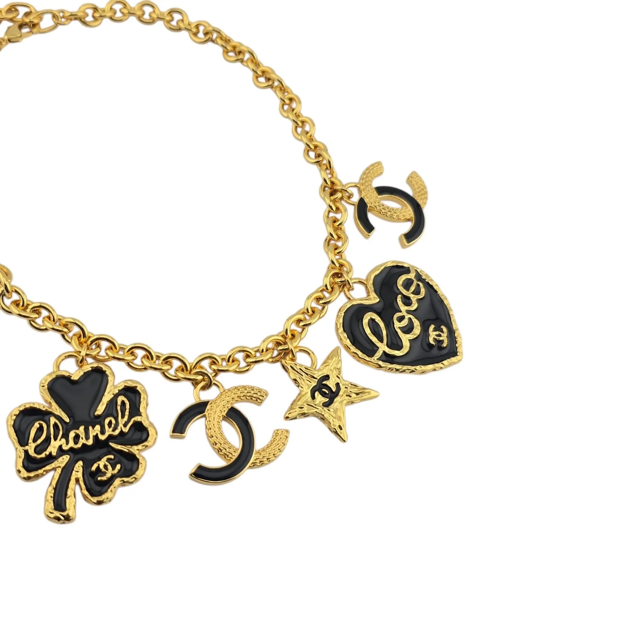 Chanel CC Enamel 'Coco Chanel' Charm Necklace B24 CHANEL