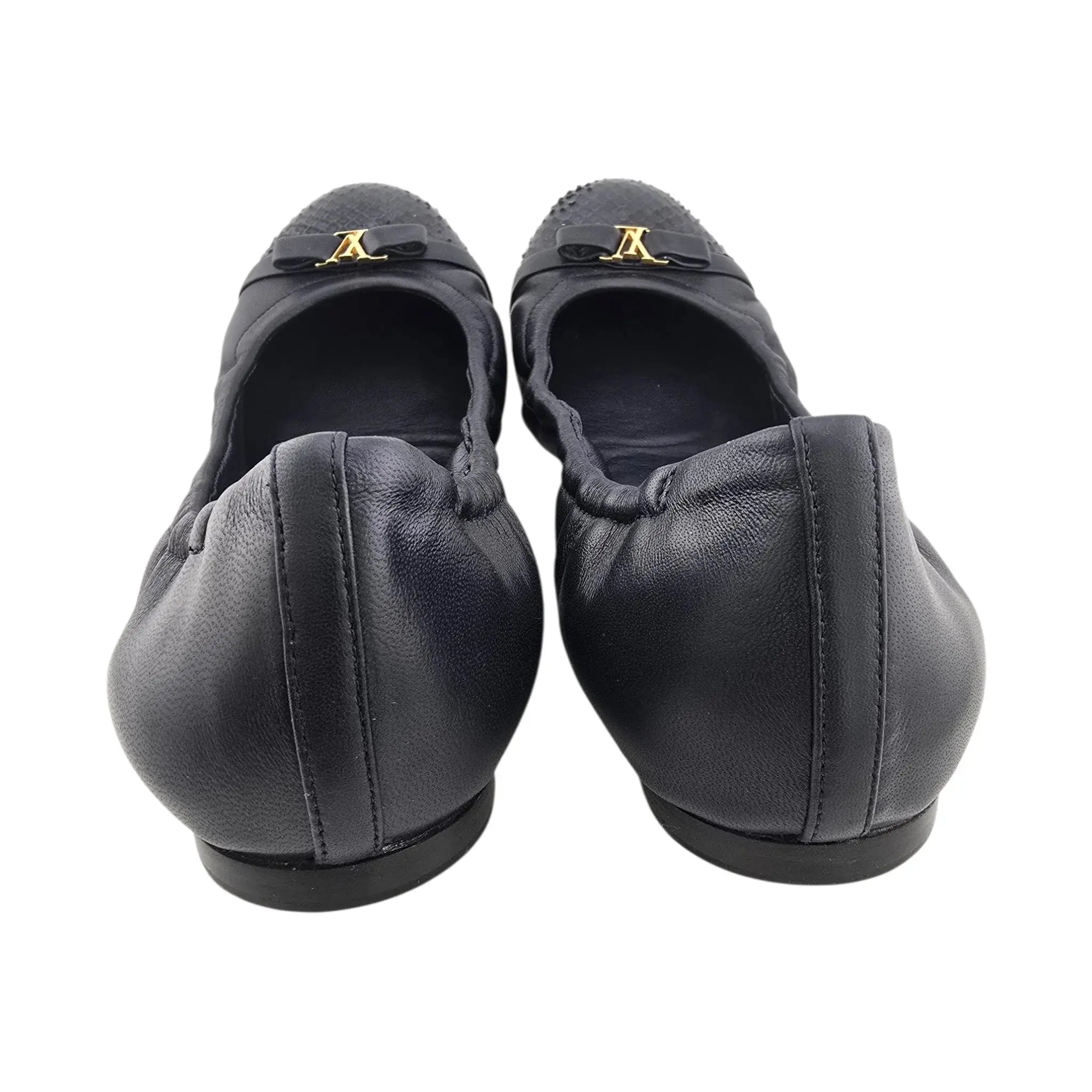 Louis Vuitton LV Flirty Navy Blue Python Ballet Flats 39 LOUIS VUITTON