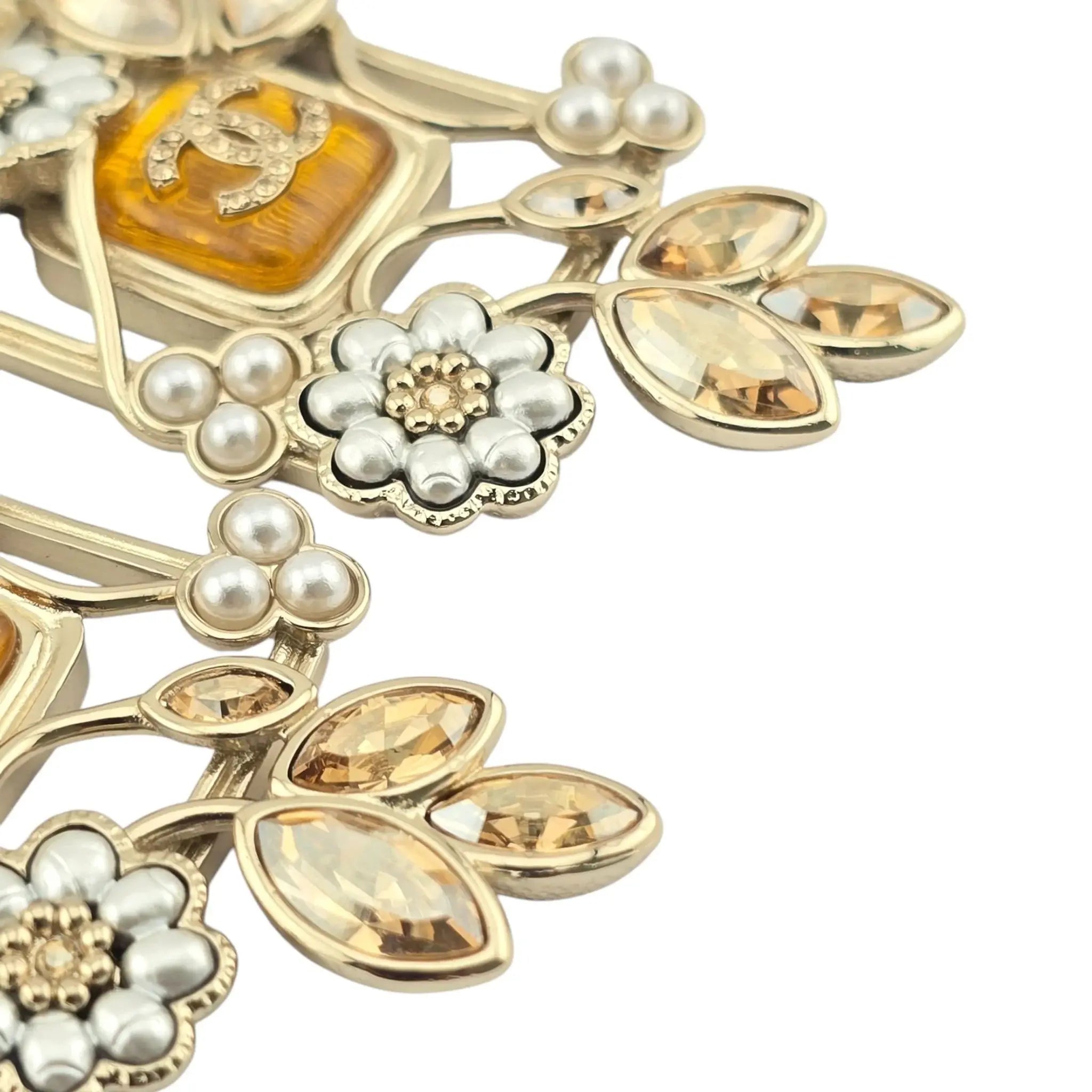 Chanel CC Floral Perfume Bottle Clip-On Earrings 2022 CHANEL