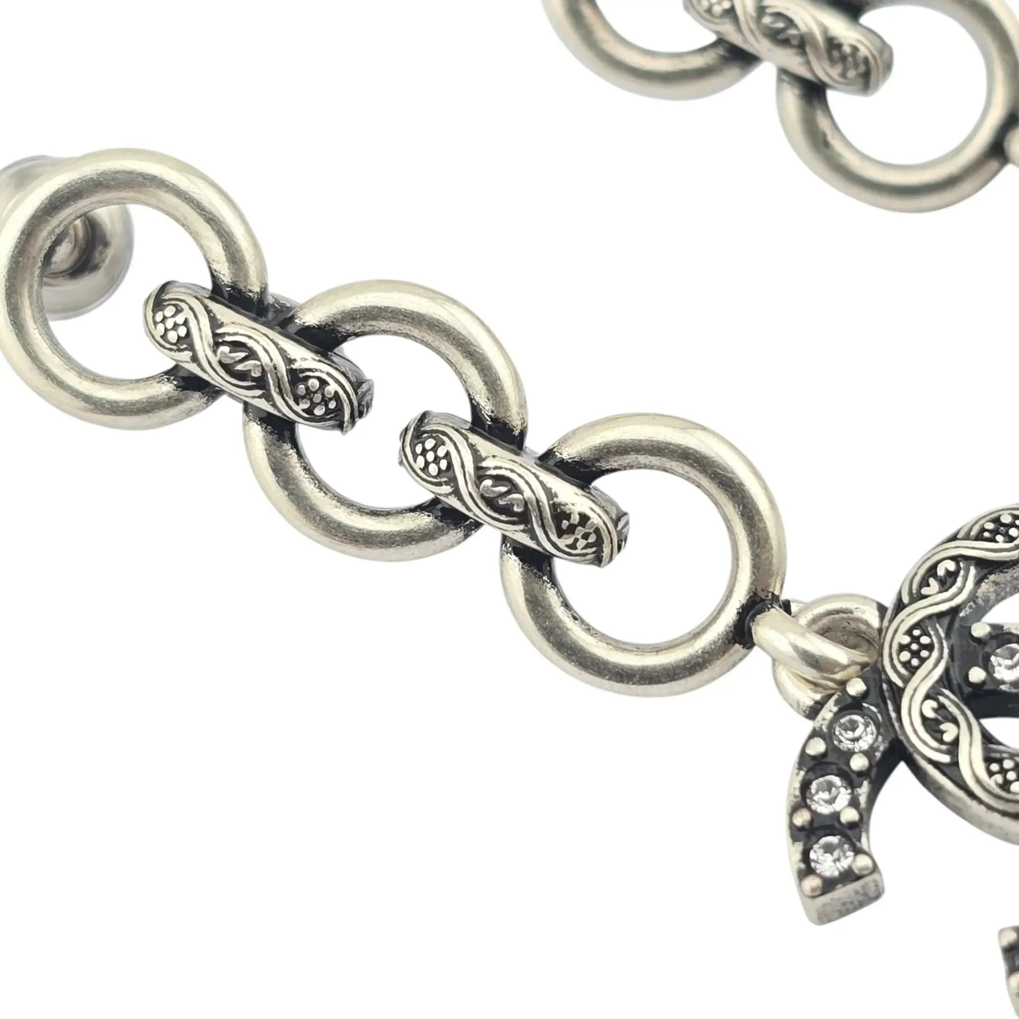 Chanel CC Silver Stud Earrings 2024 CHANEL