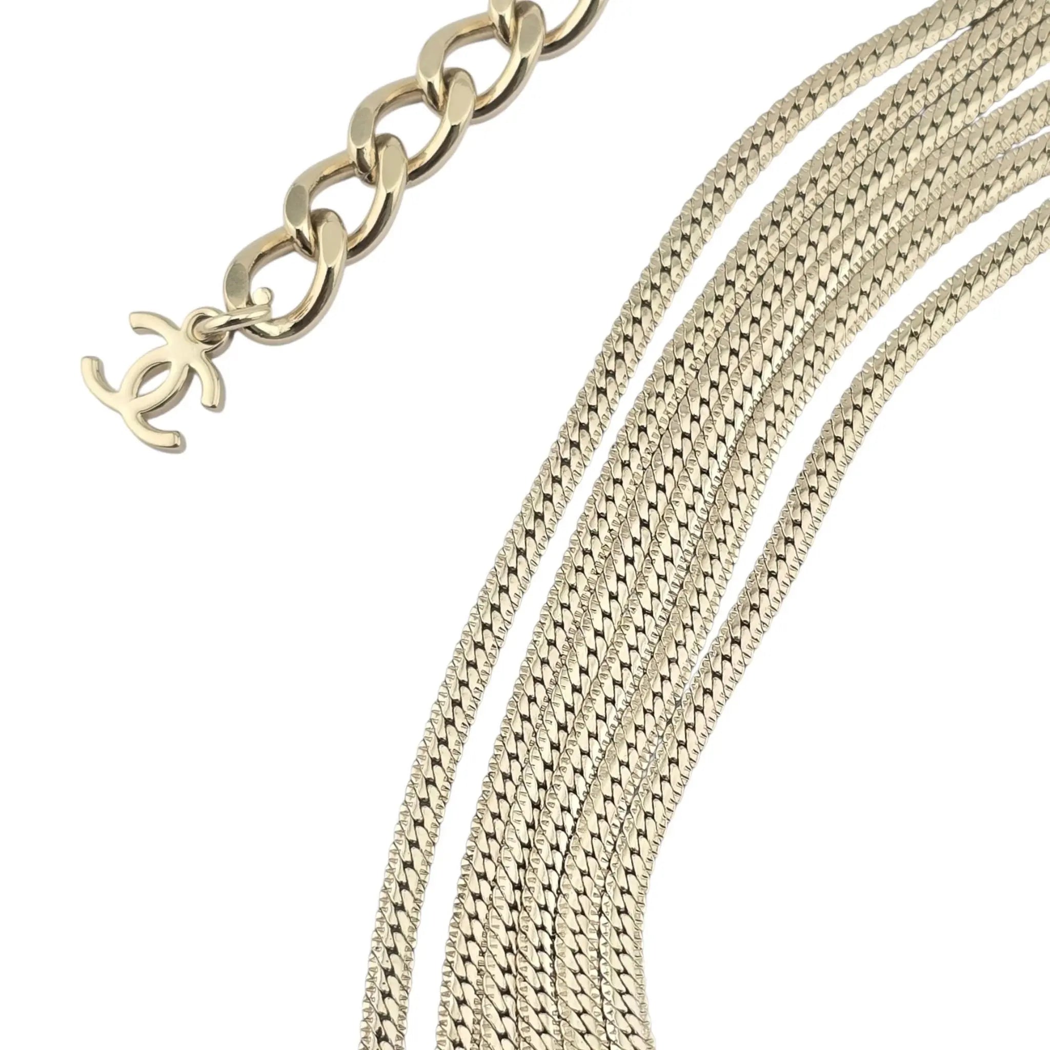 Chanel CC Gold Layer Necklace 2022 CHANEL