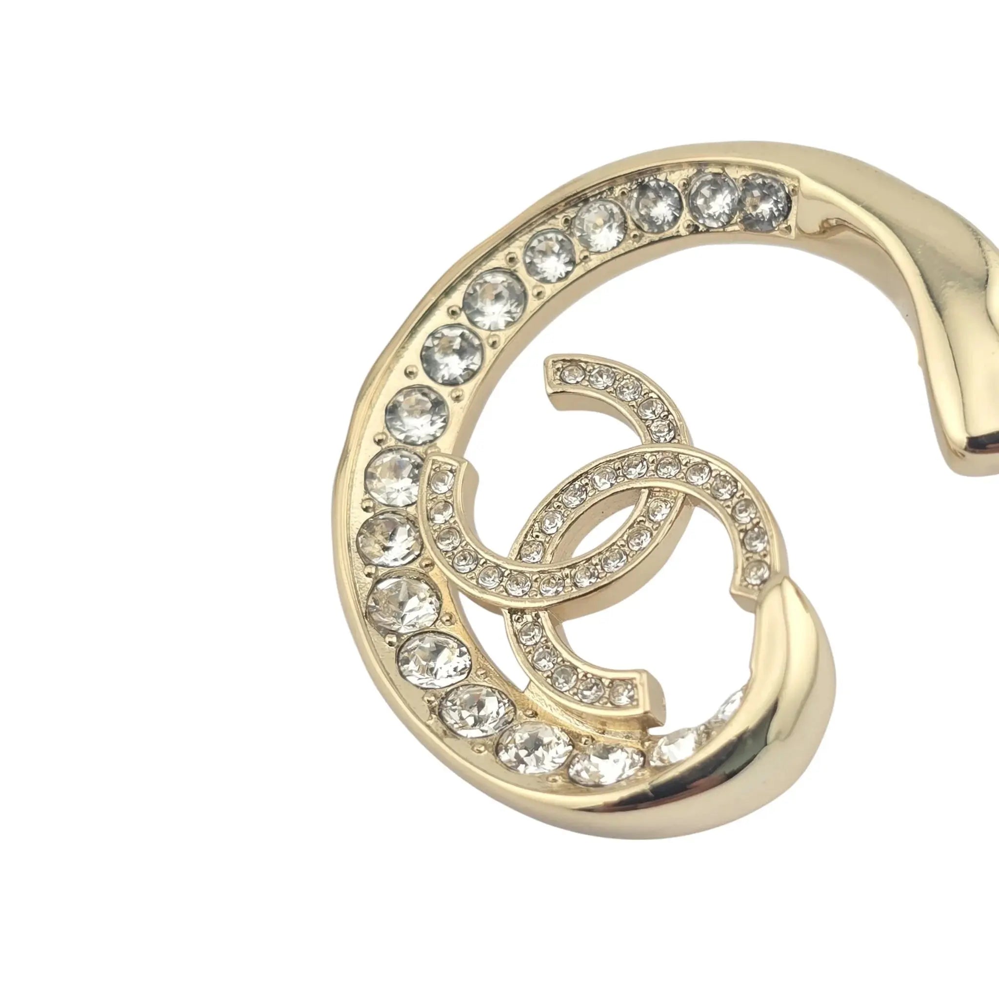 Chanel CC Crystal Gold Metal Earrings 2023 CHANEL