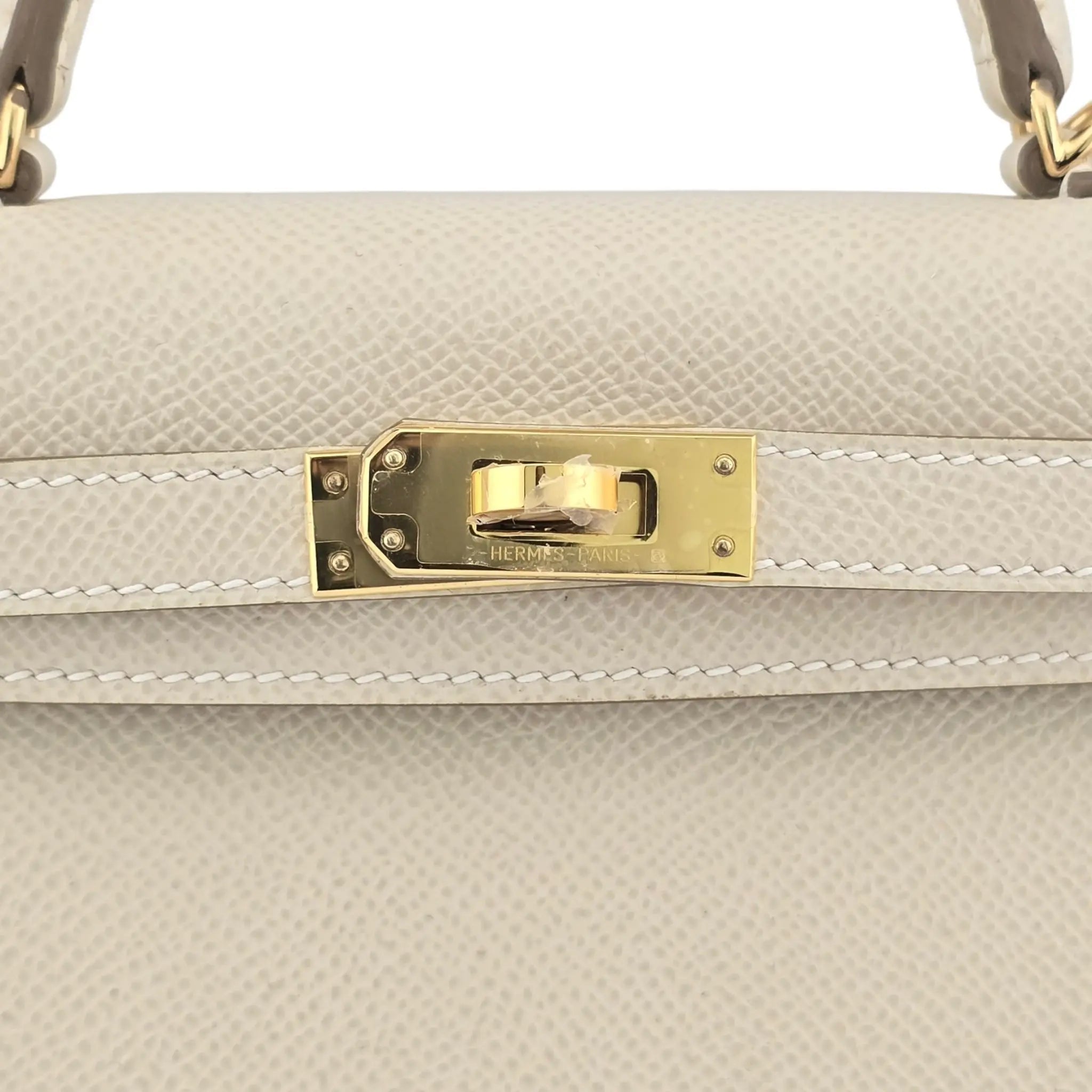 Hermes Mini Kelly II Epsom Craie Gold Hardware Bag HERMES