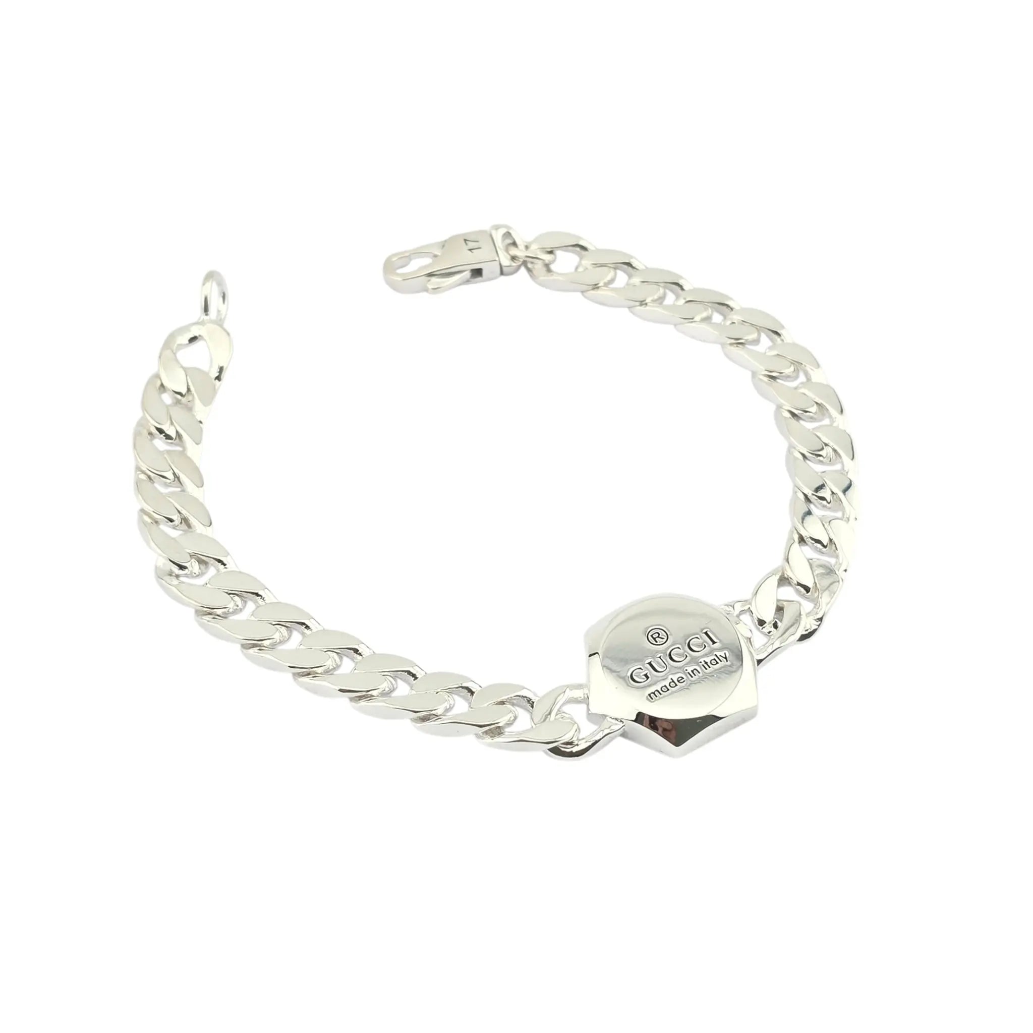 GUCCI GG Trademark Sterling Silver Bracelet GUCCI