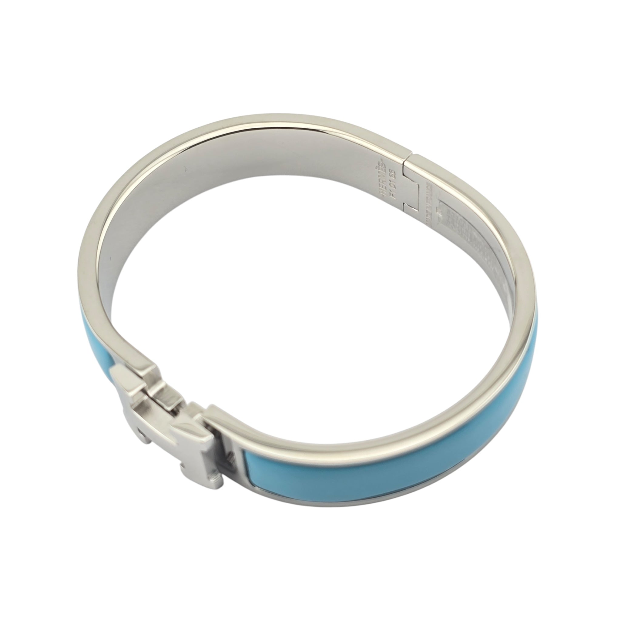 Hermes Clic H Bracelet Bleu Du Nord Palladium GM