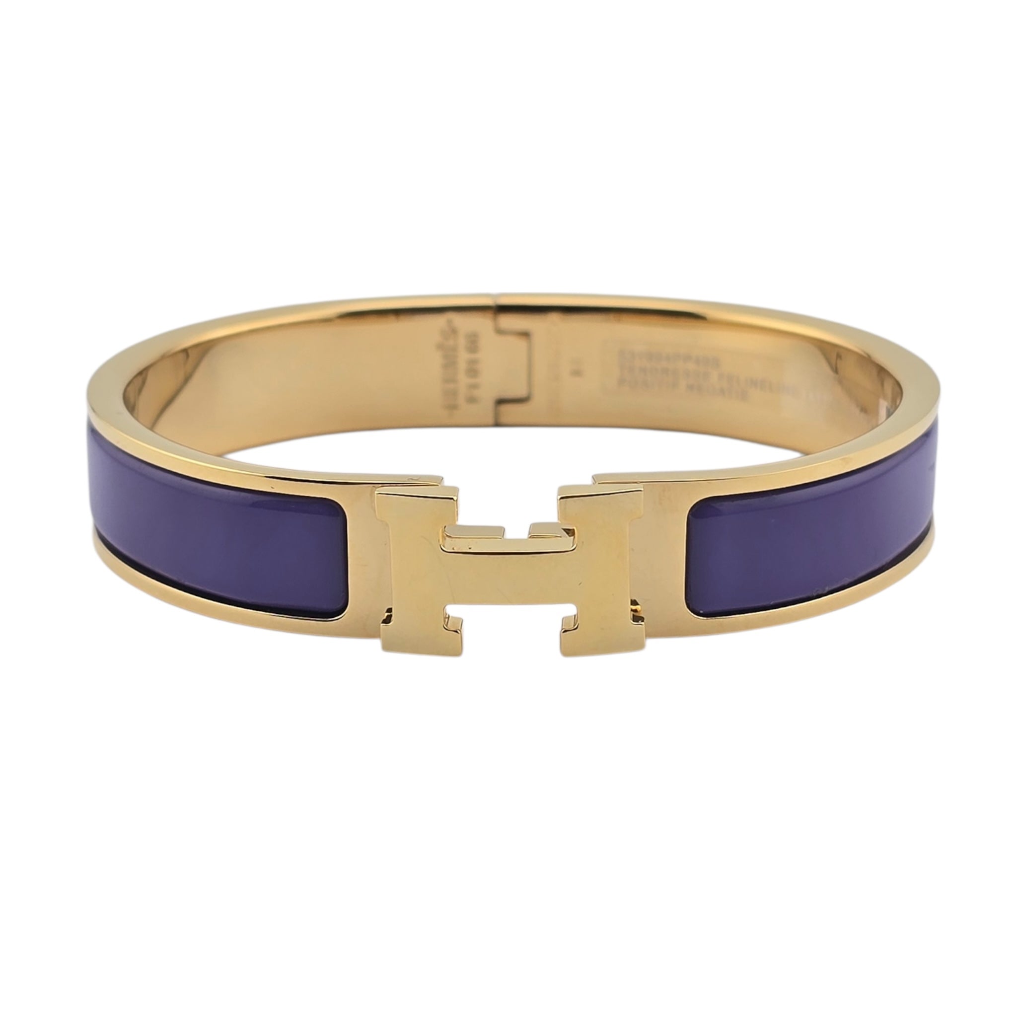 Hermes Clic H Bracelet Purple Gold GM