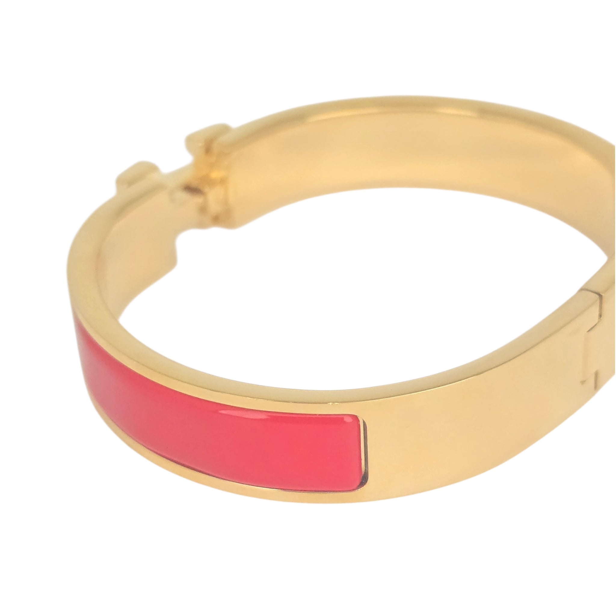 Hermes Clic H Bracelet Red Gold GM