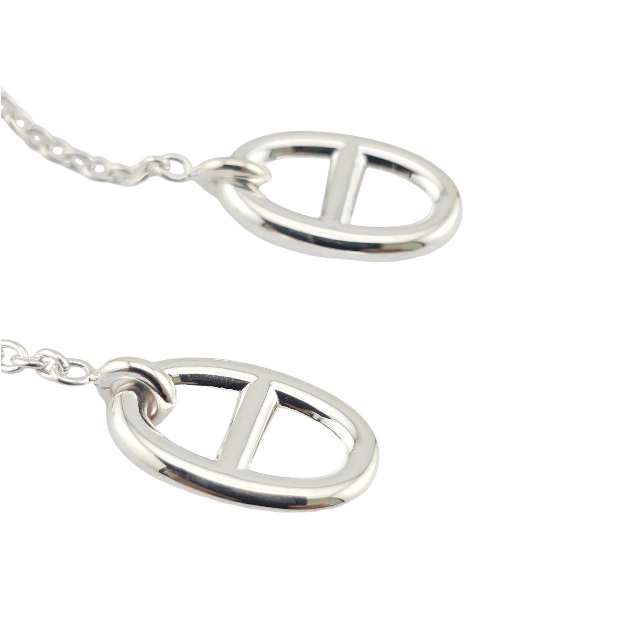 Hermes Farandole Sterling Silver Earrings Medium