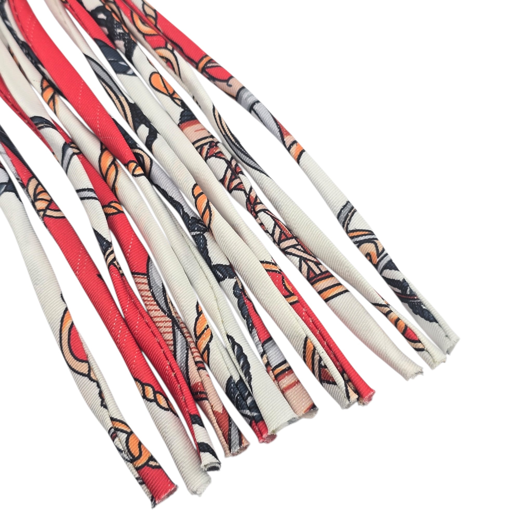 Hermes Red Rouge Swift Silk Twill Cord Cloud Charm HERMES