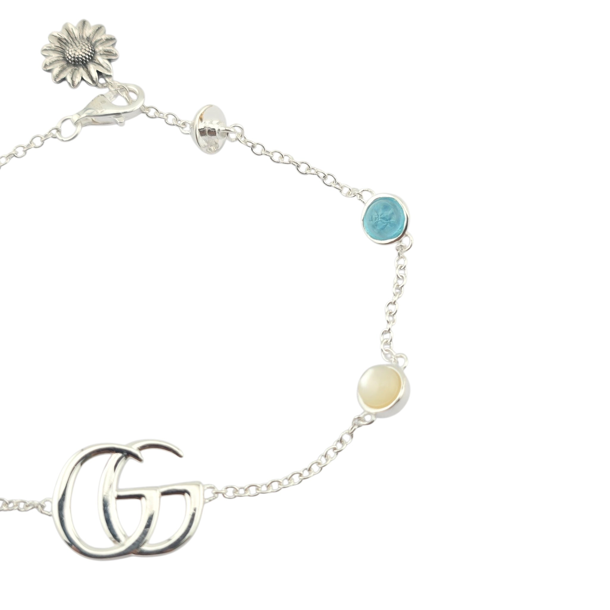 GUCCI GG Marmont Sterling Silver Mother of Pearl Bracelet GUCCI