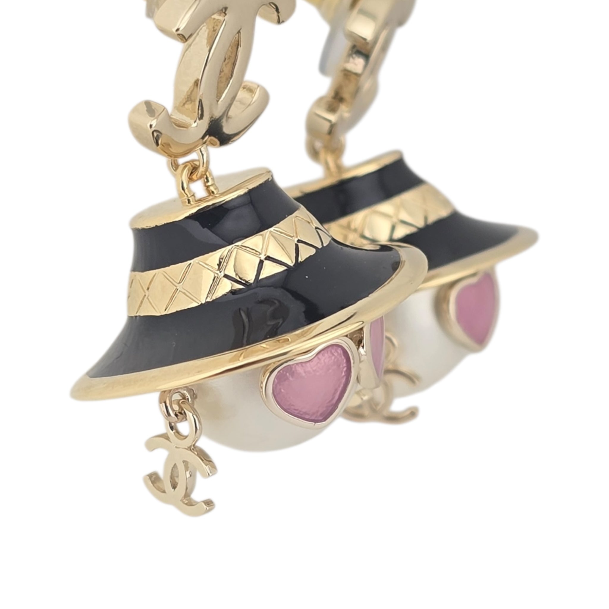 Chanel CC Robot Gabrielle Doll Black Earrings 25B CHANEL