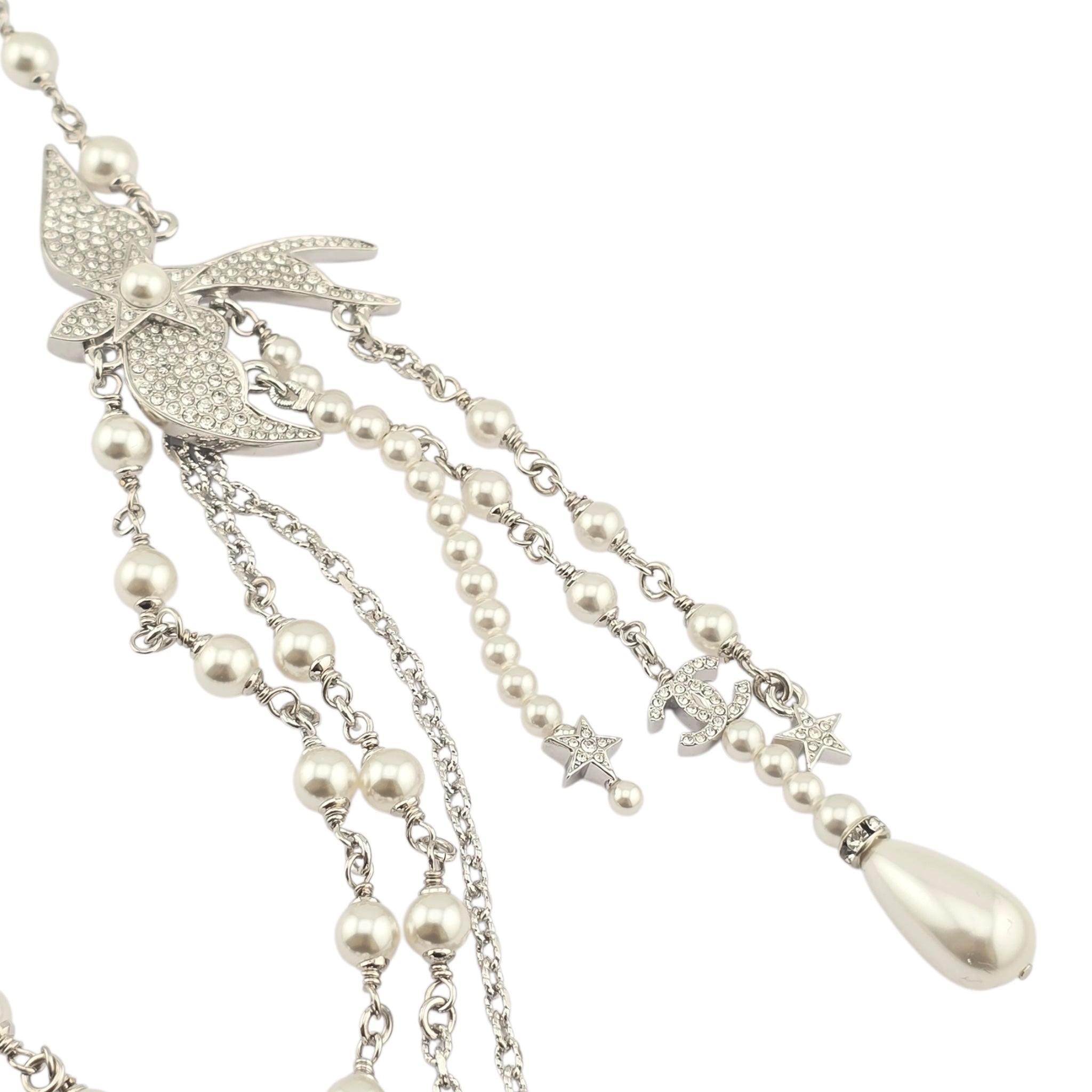 Chanel CC Silver Bird Long Belt / Necklace SS25 CHANEL