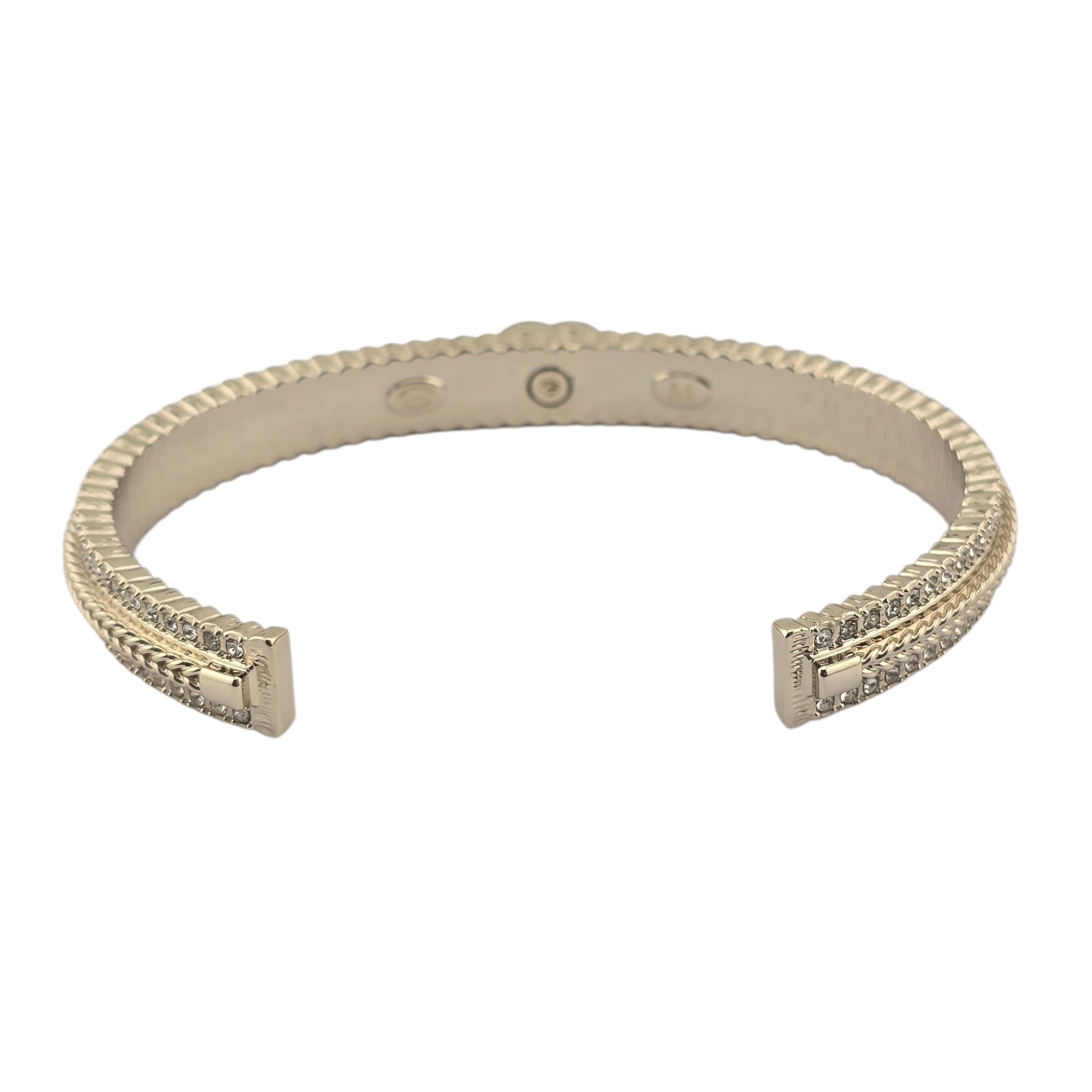 Chanel CC Crystal Gold Cuff Bracelet 2024 CHANEL