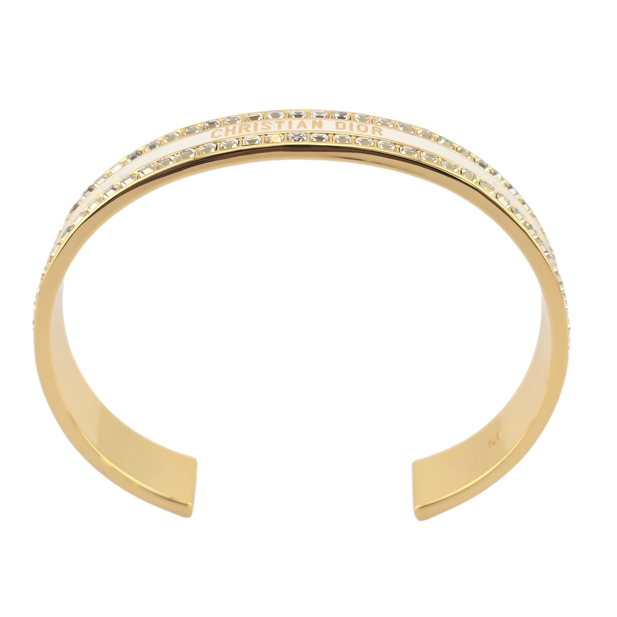 Christian Dior Code Bangle White Enamel Bracelet DIOR