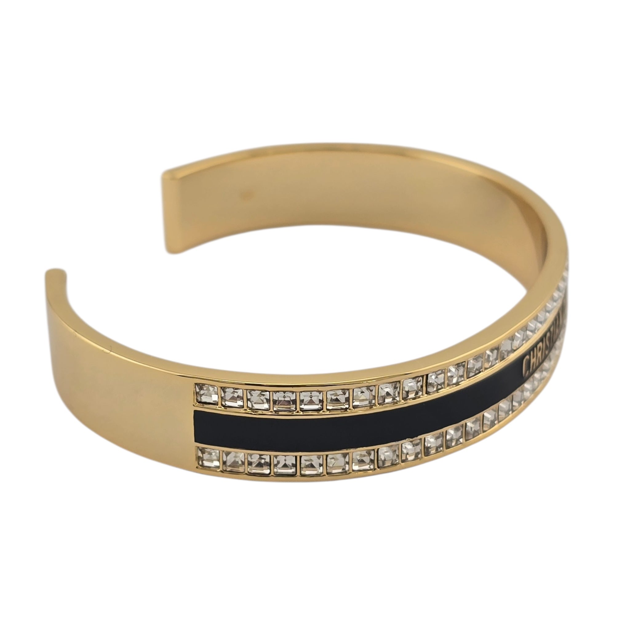 Christian Dior Night Code Bangle Black Enamel Bracelet DIOR