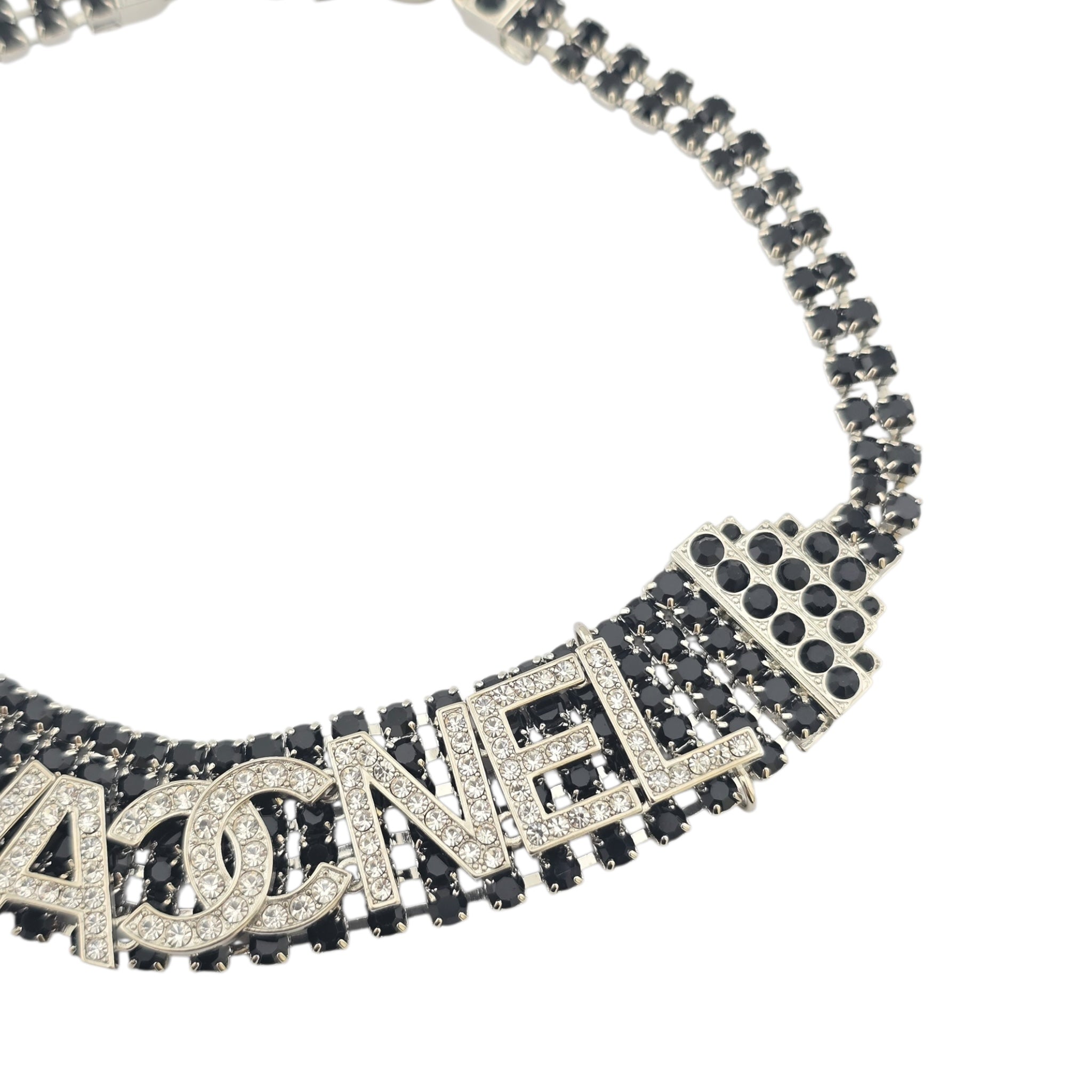 Chanel CC Black Crystal Choker Necklace 2020 CHANEL