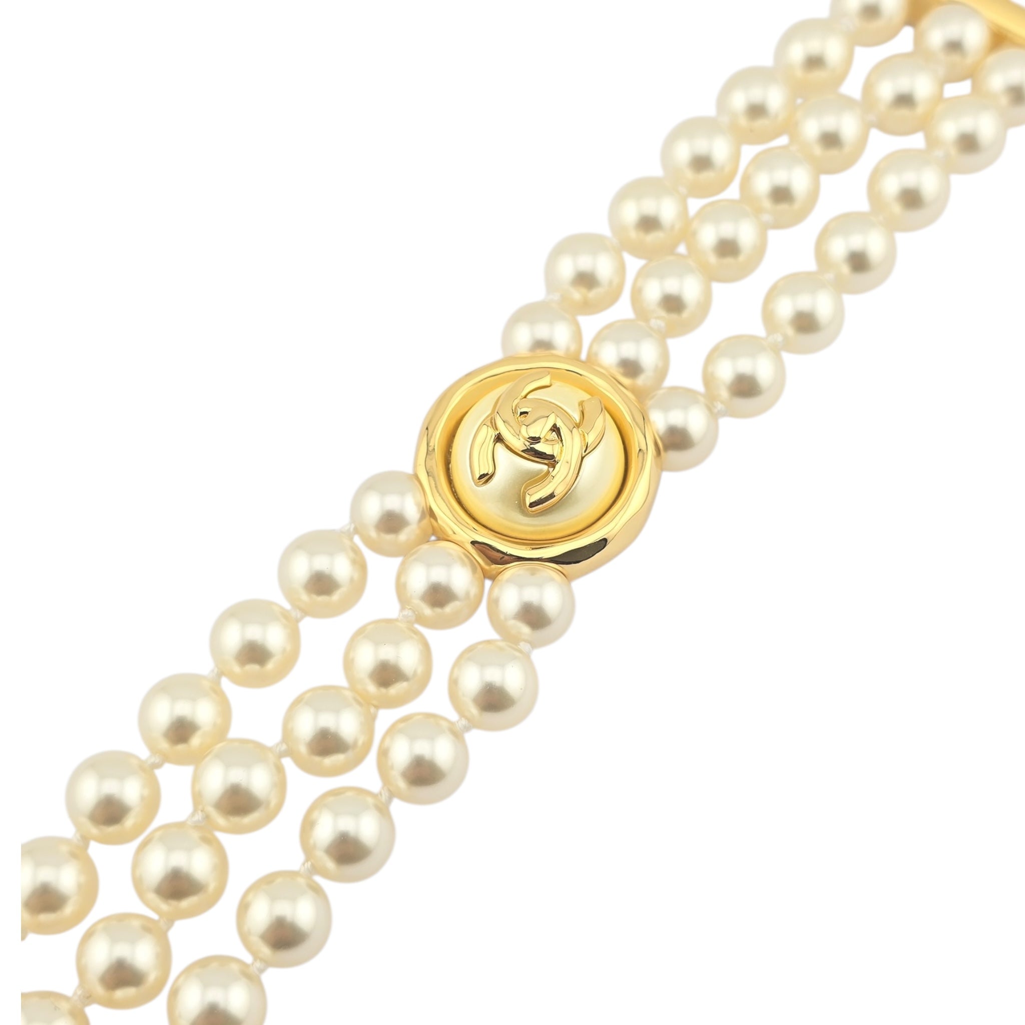 Chanel CC Faux Pearl Turnlock Bracelet 2024 CHANEL