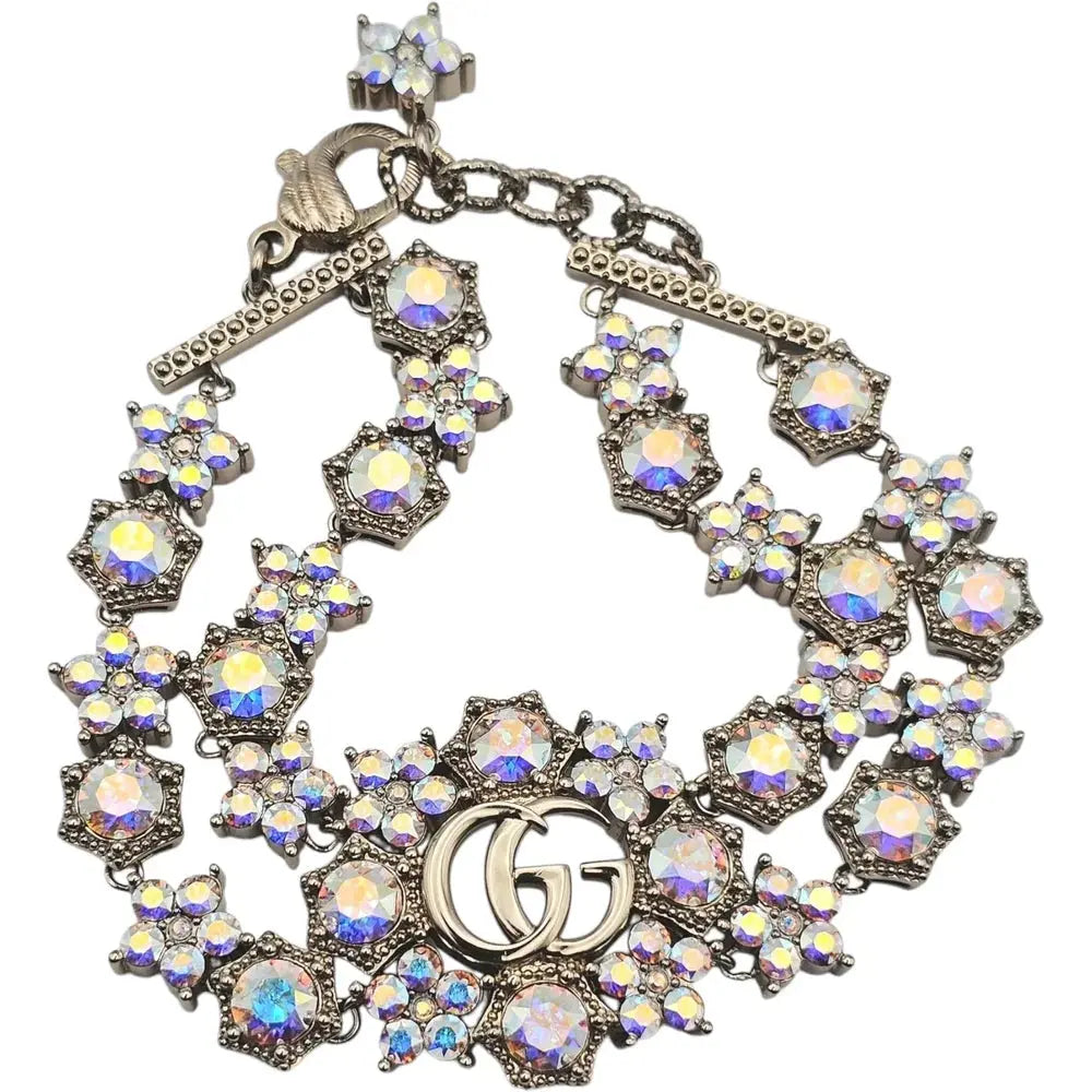 GUCCI GG Crystal Floral Bracelet 2023 GUCCI
