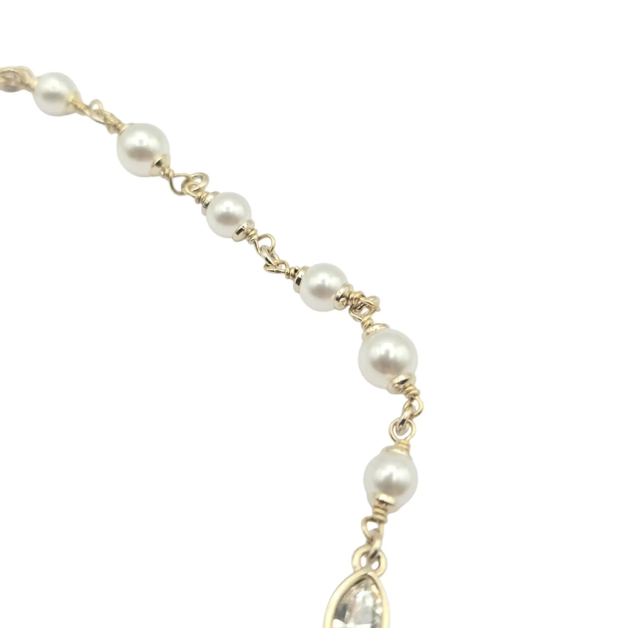 Chanel CC Gold Crystal/Pearl Necklace 2024 CHANEL