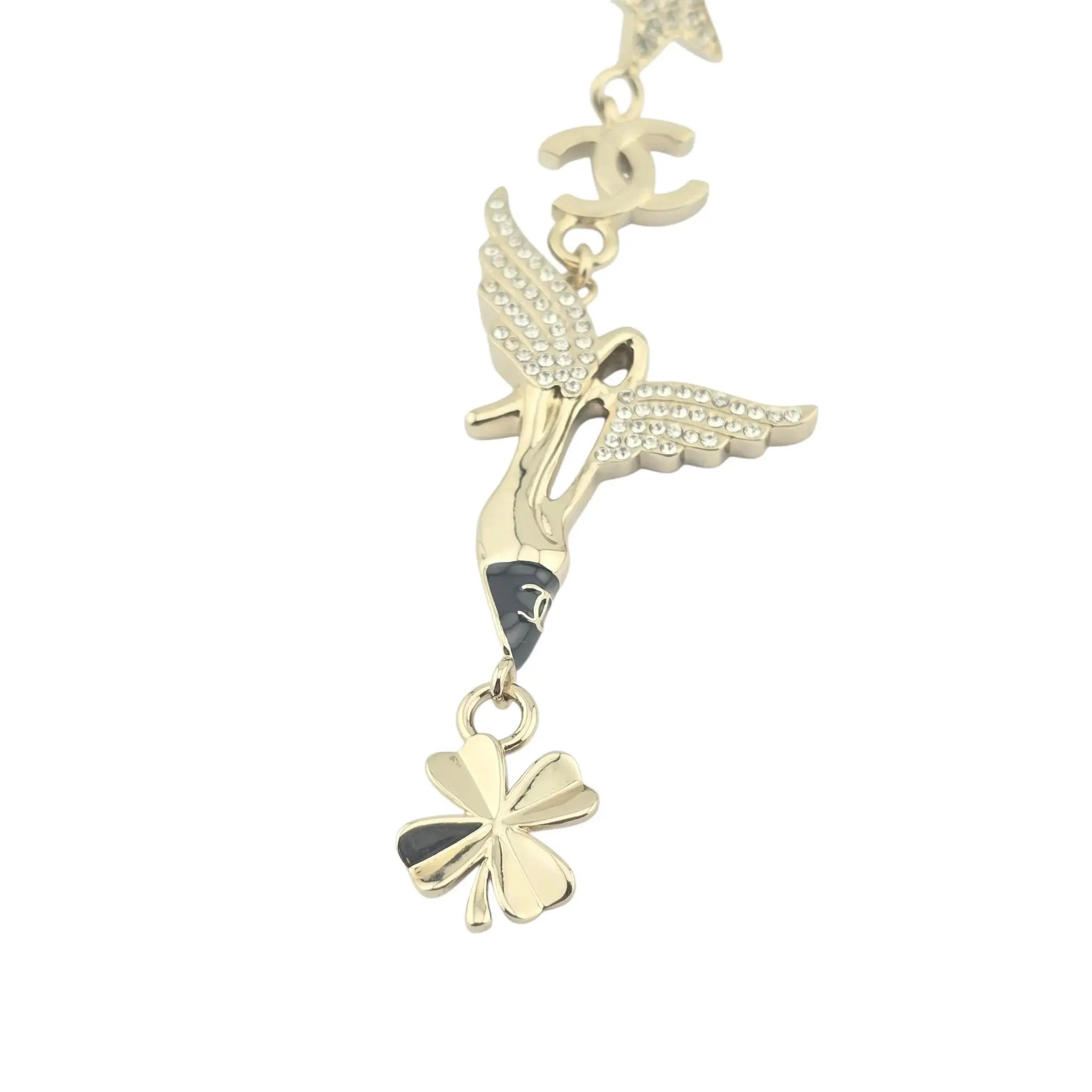 Chanel CC Drop Earrings Heel Wings 2023 CHANEL