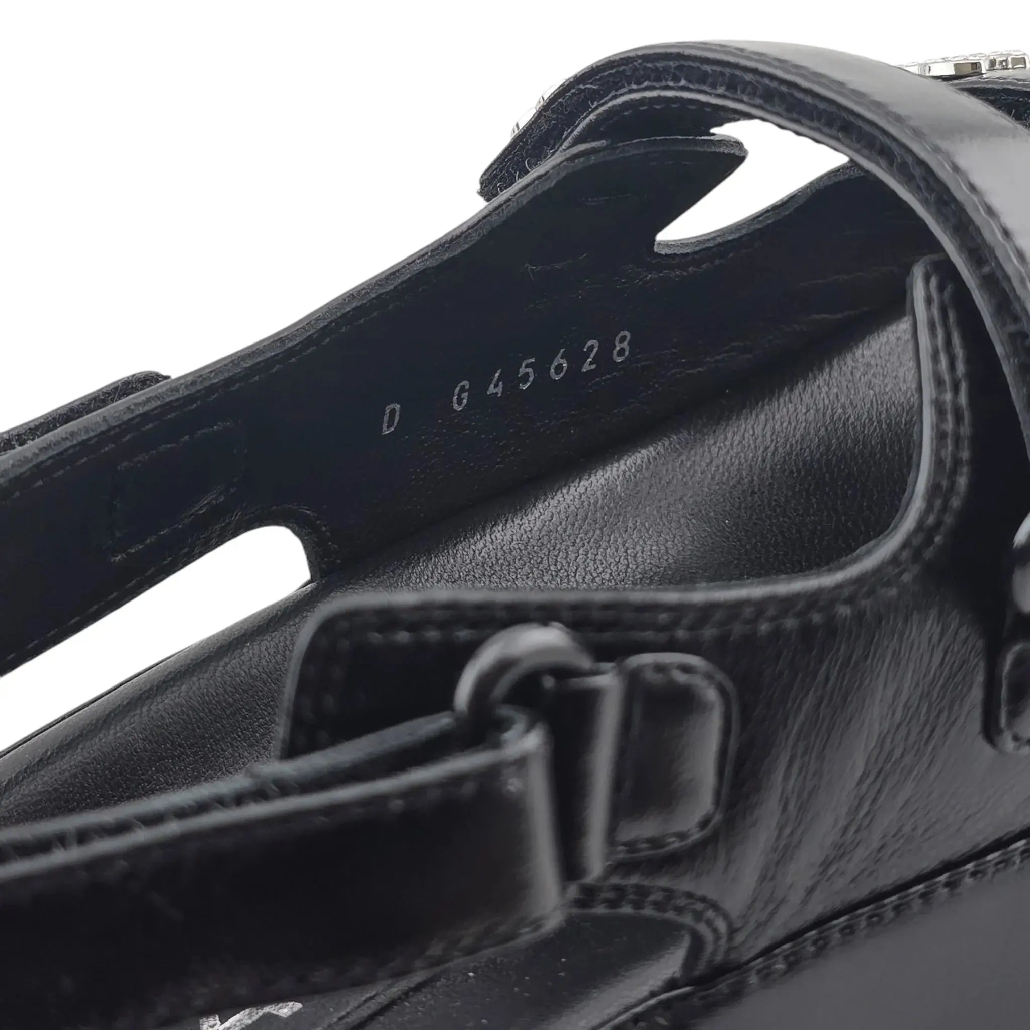 Chanel CC Black Lambskin Crystal Sandals - 39 CHANEL